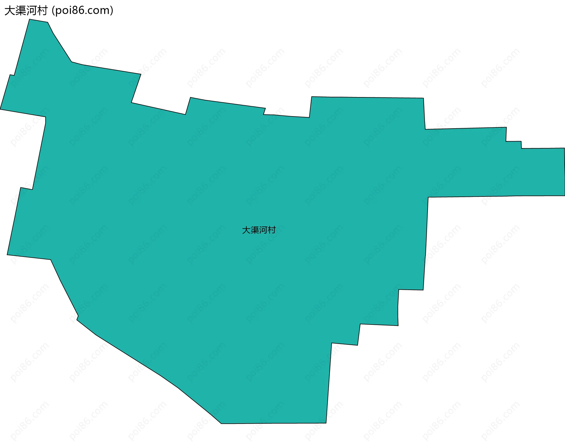 大渠河村边界地图