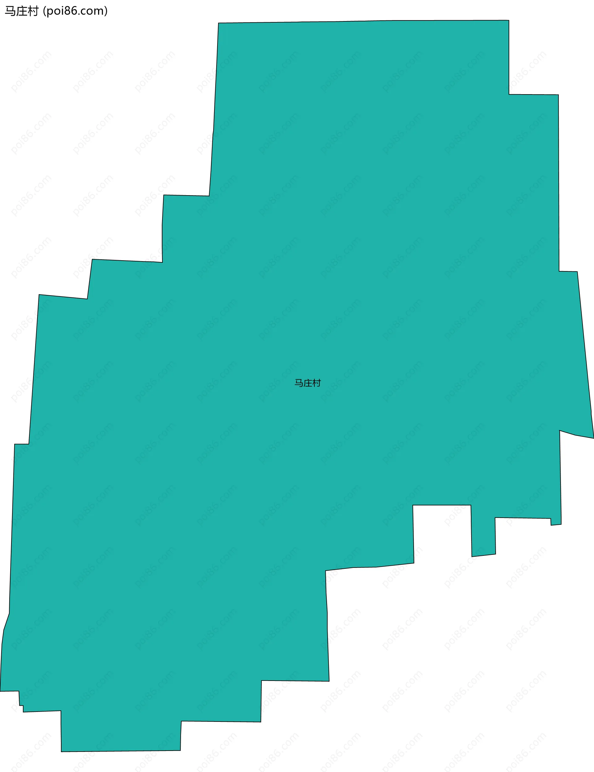 马庄村边界地图
