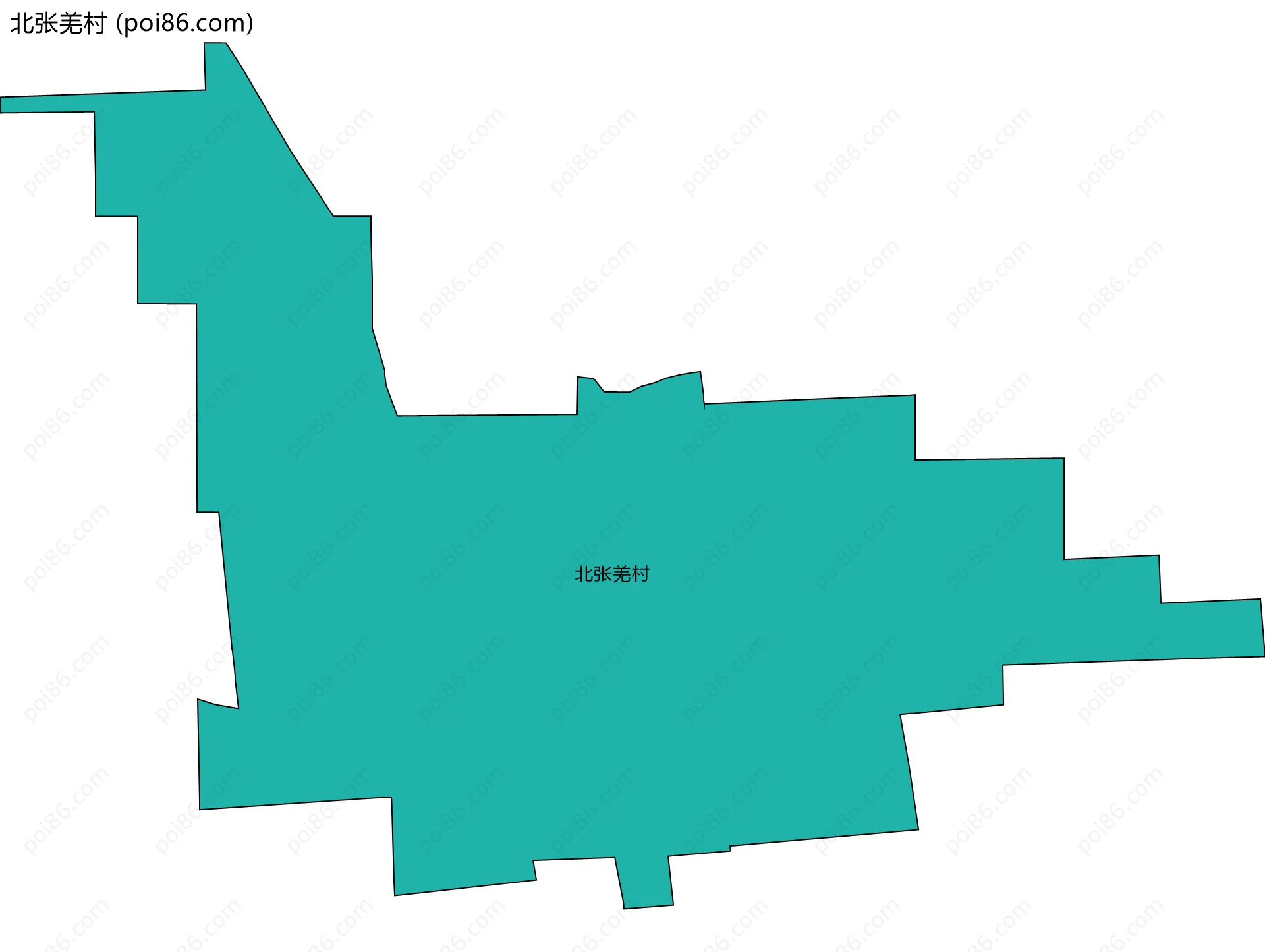 北张羌村边界地图