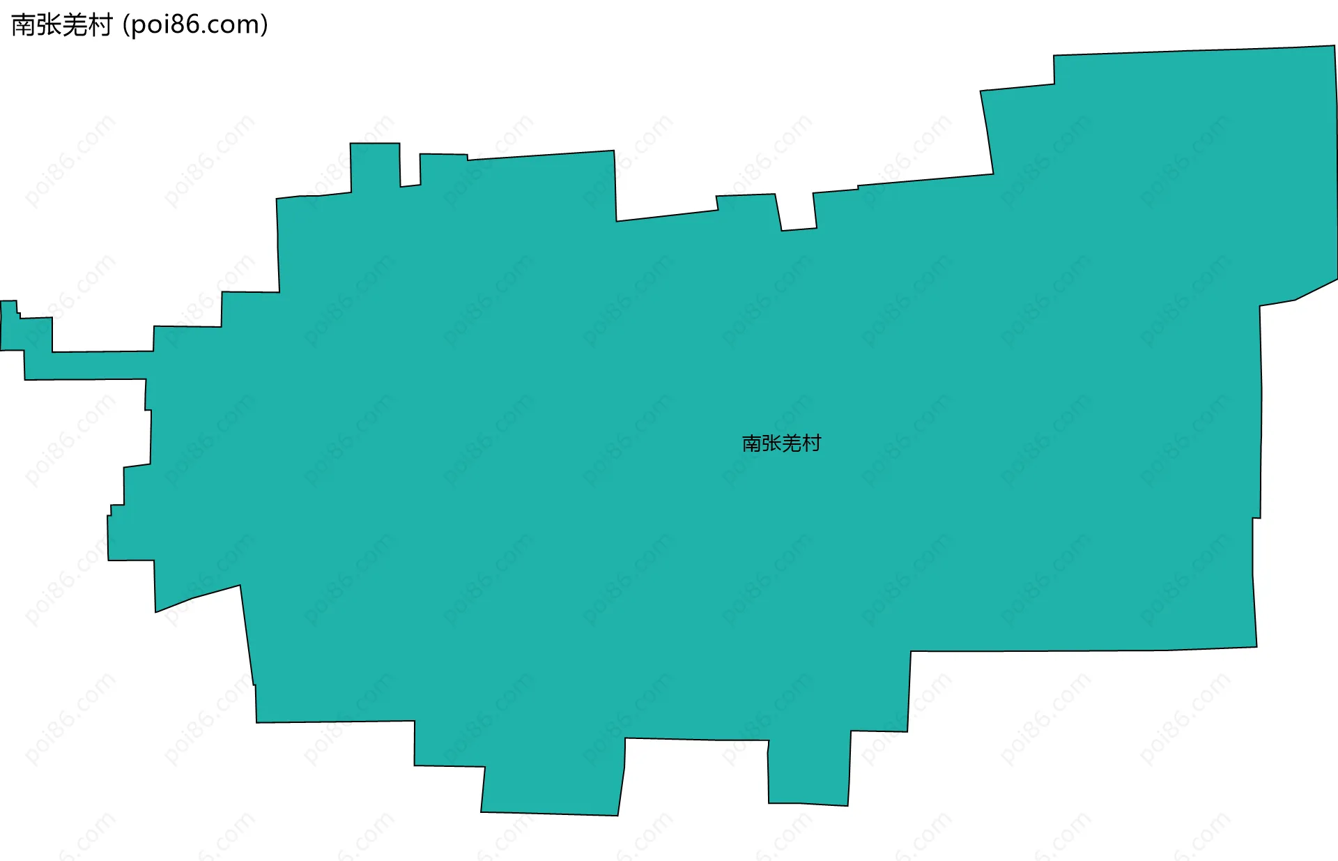 南张羌村边界地图