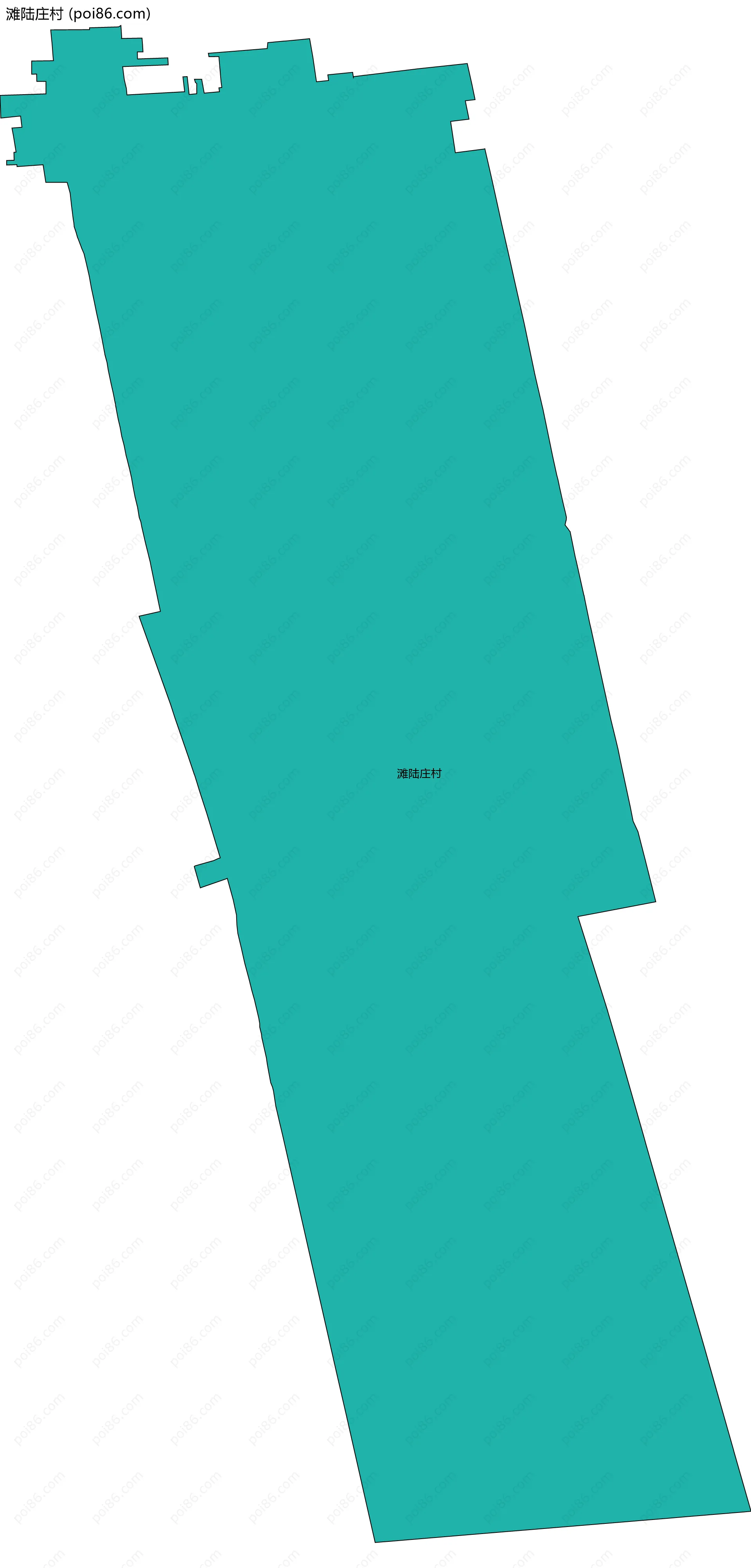 滩陆庄村边界地图