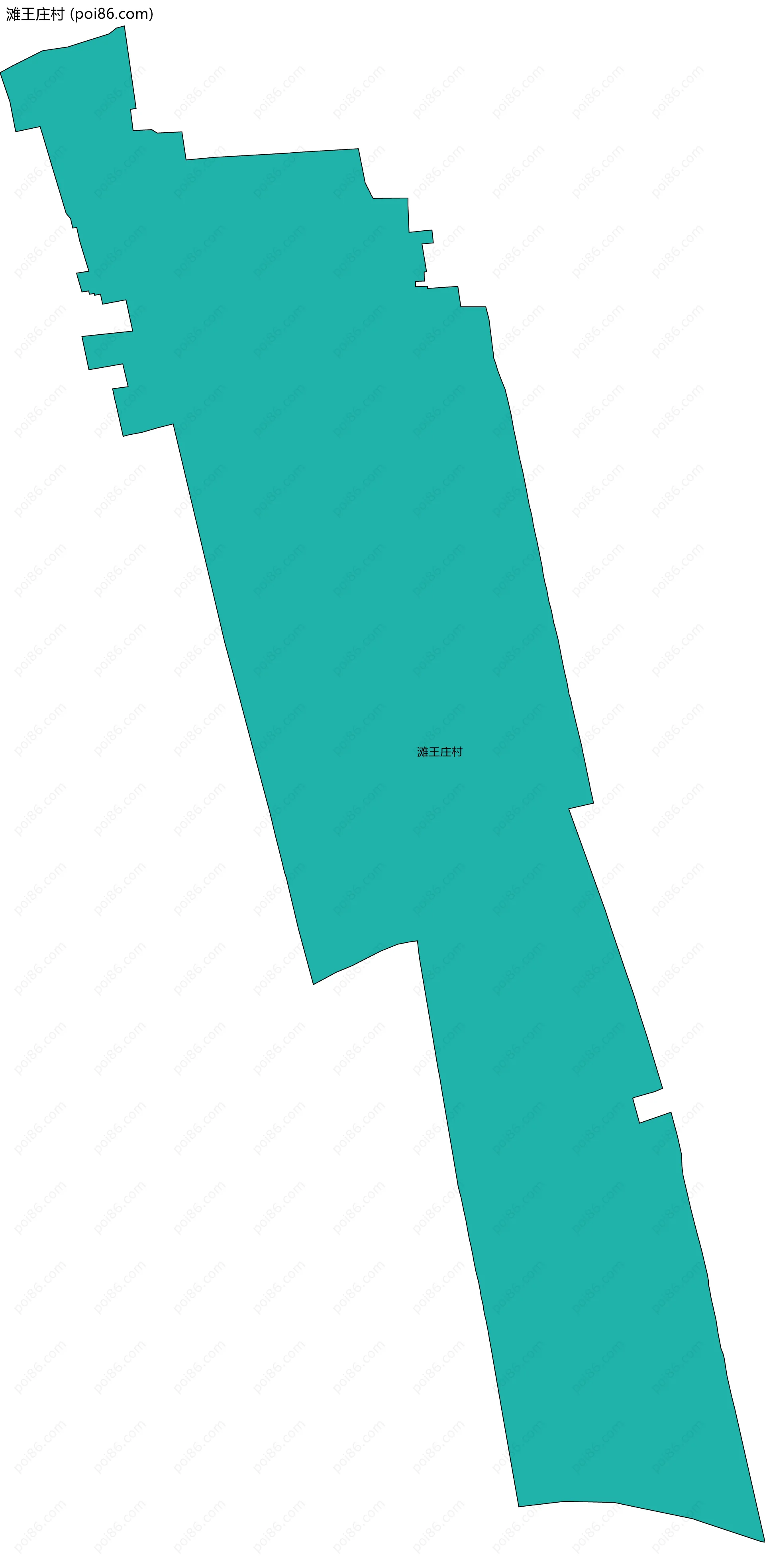 滩王庄村边界地图