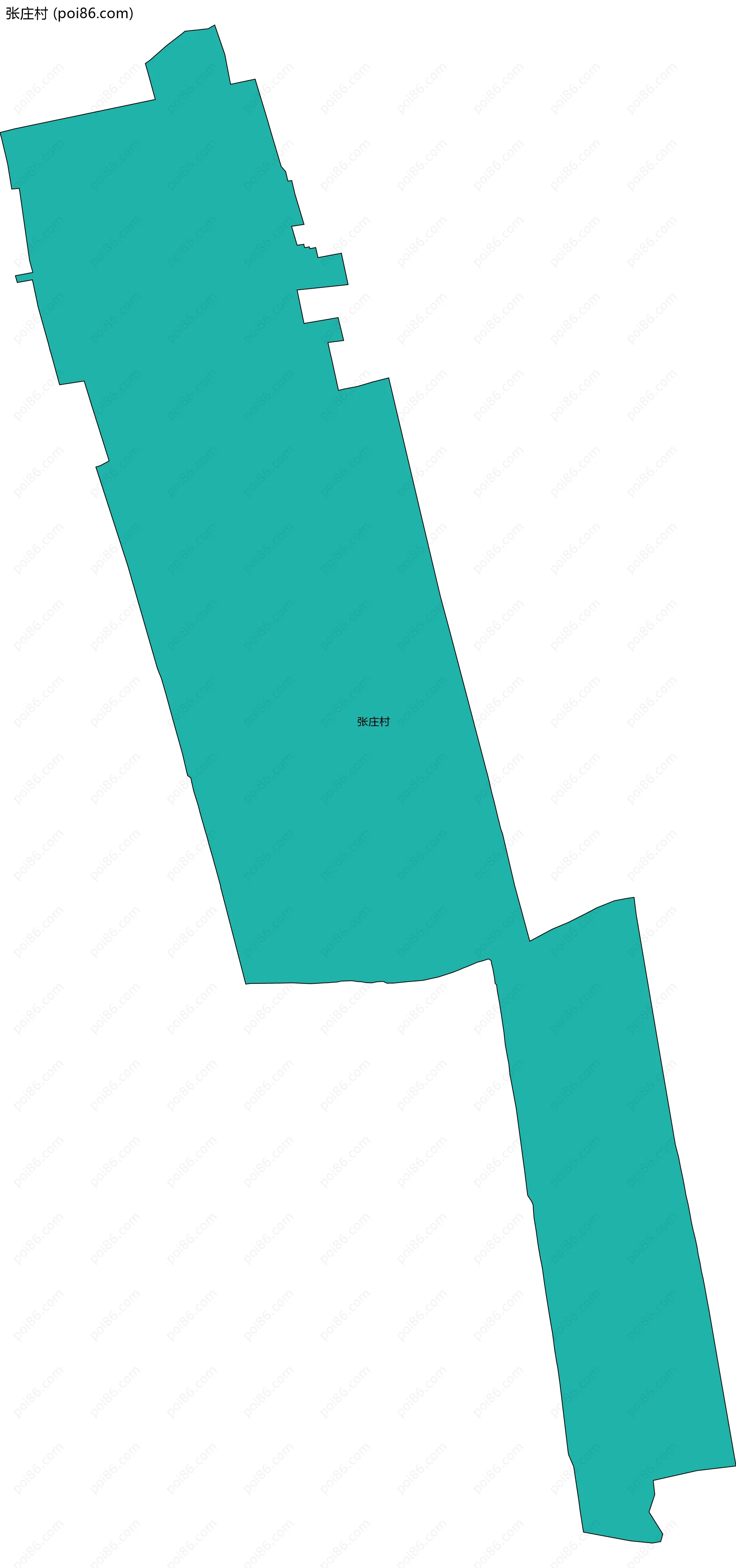 张庄村边界地图