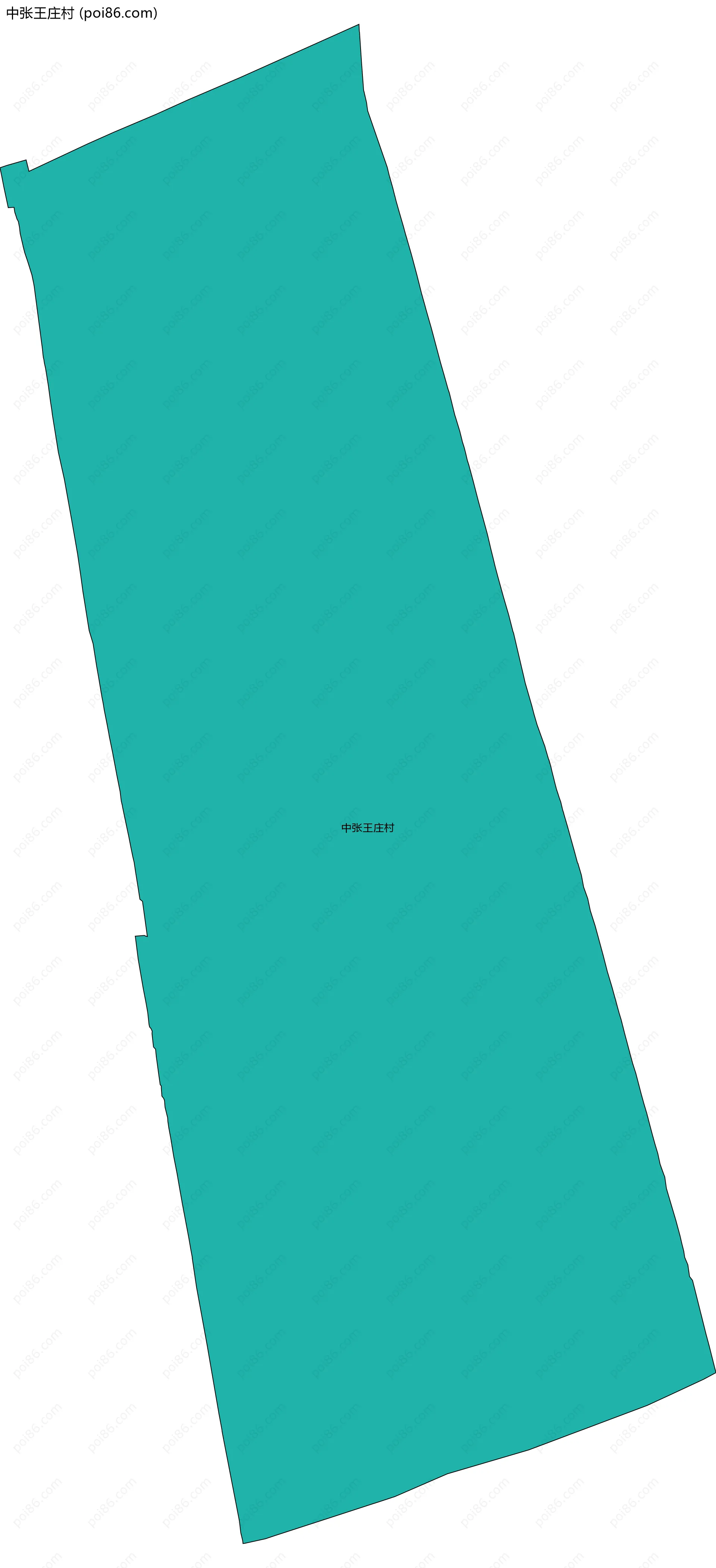 中张王庄村边界地图