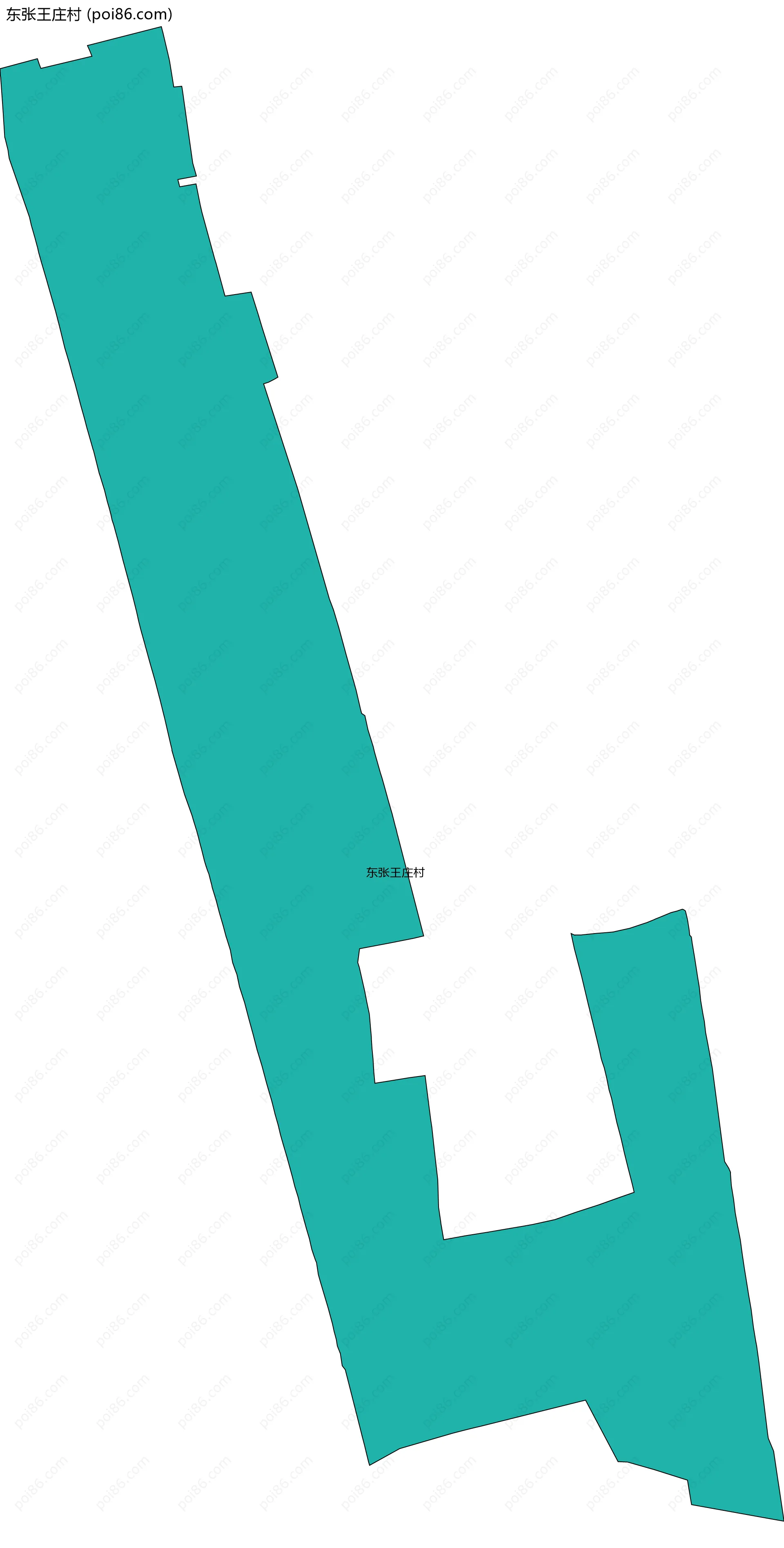 东张王庄村边界地图