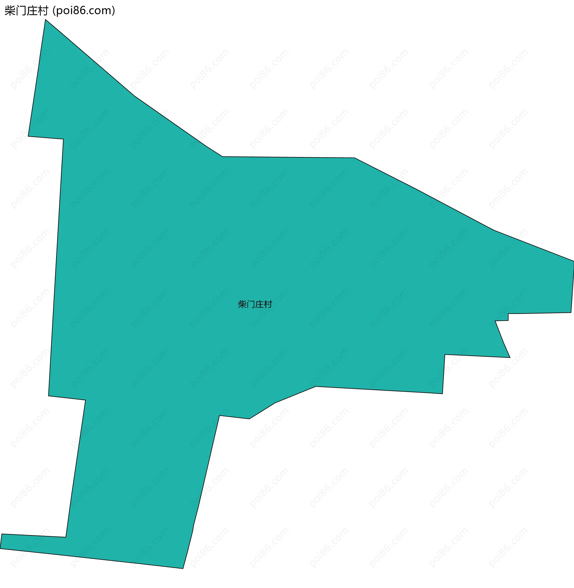 柴门庄村边界地图