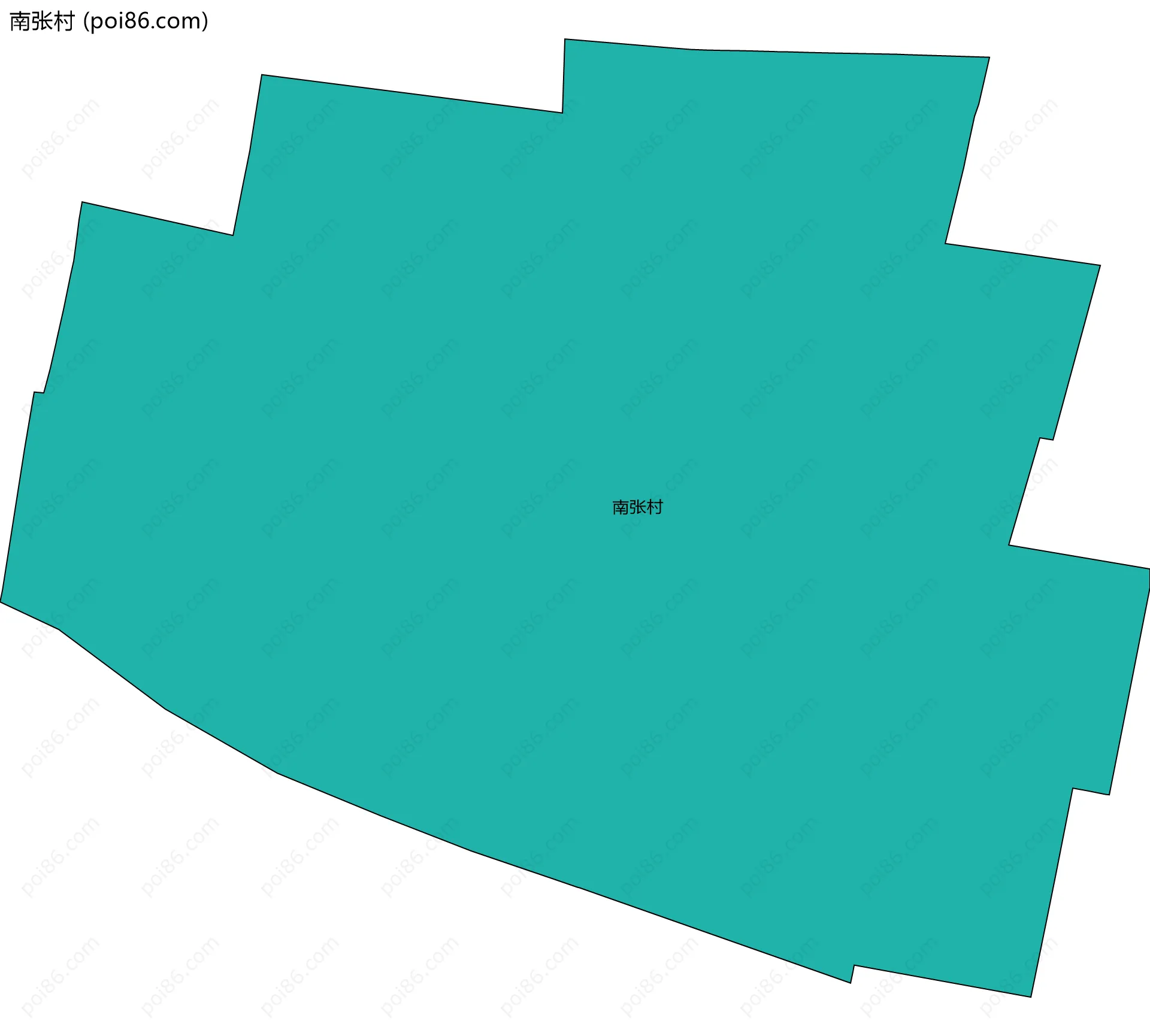 南张村边界地图