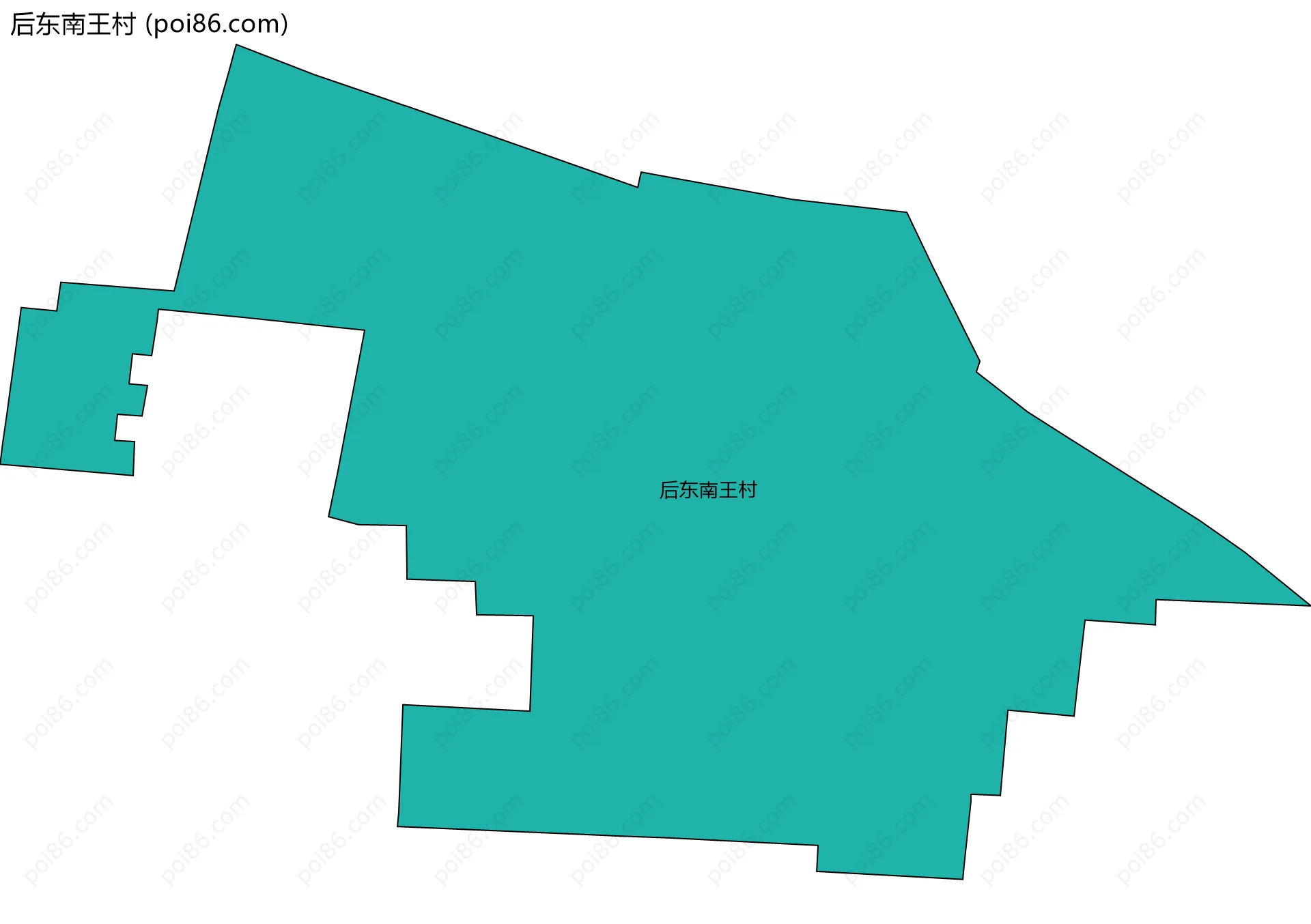 后东南王村边界地图