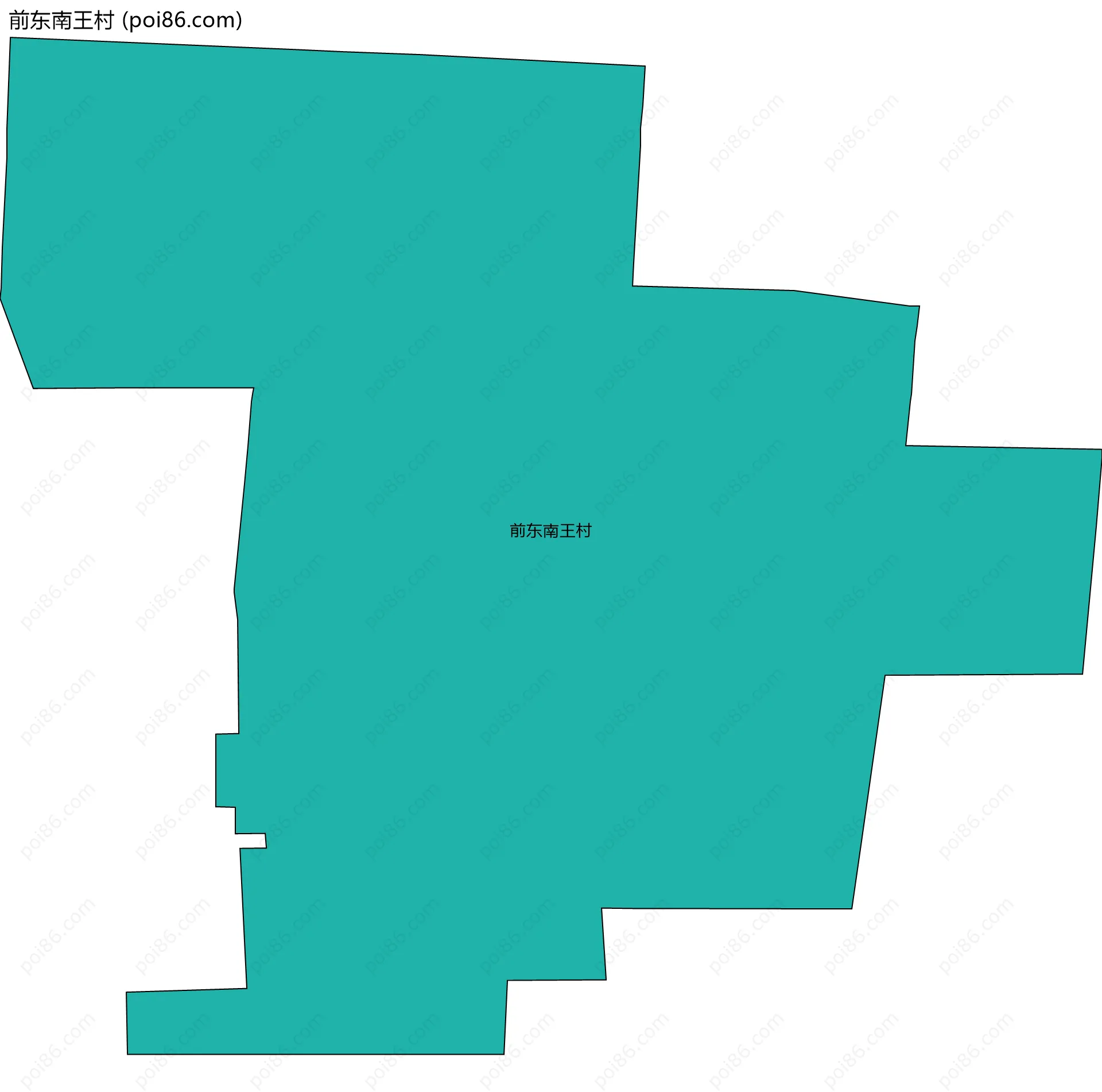前东南王村边界地图