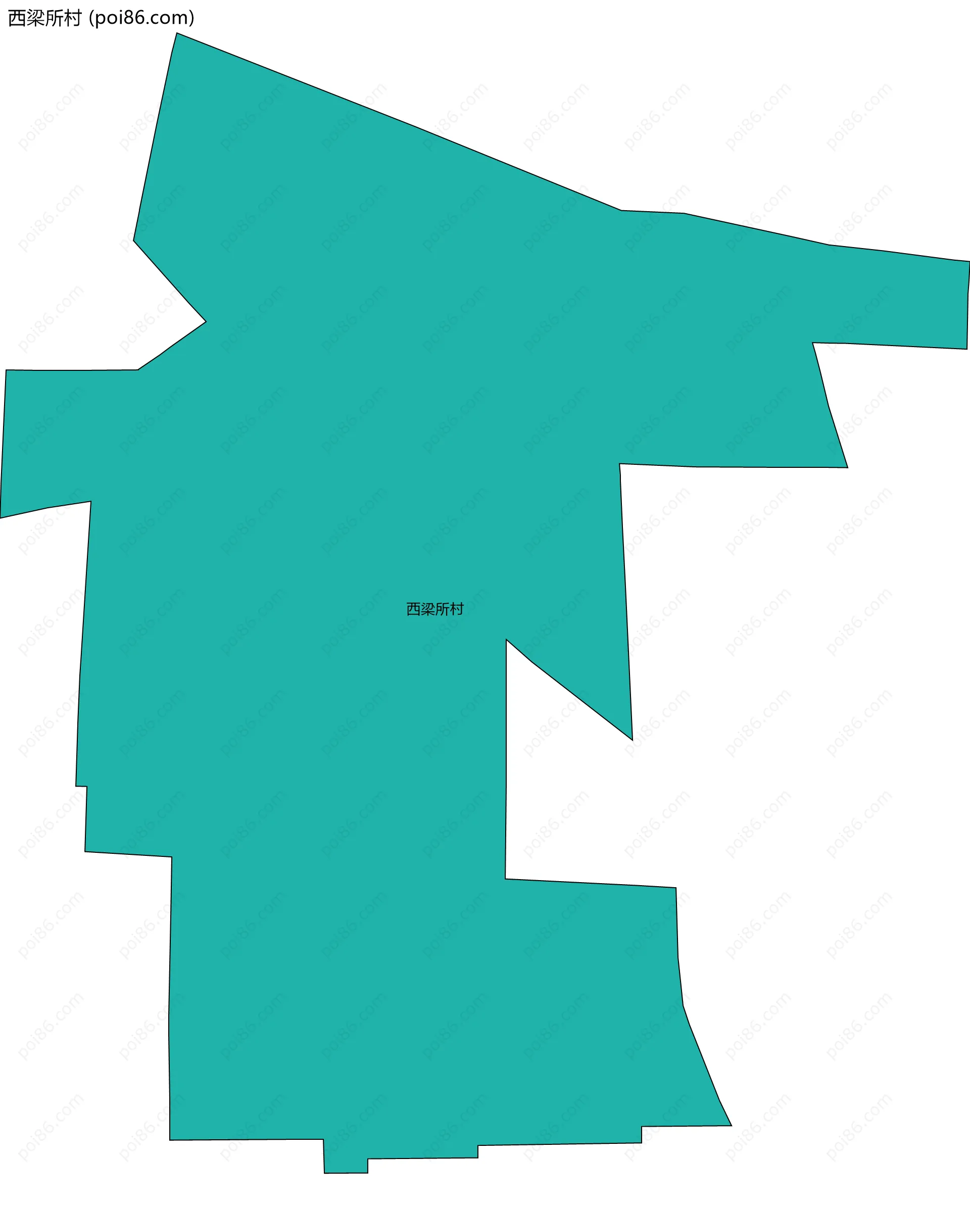 西梁所村边界地图