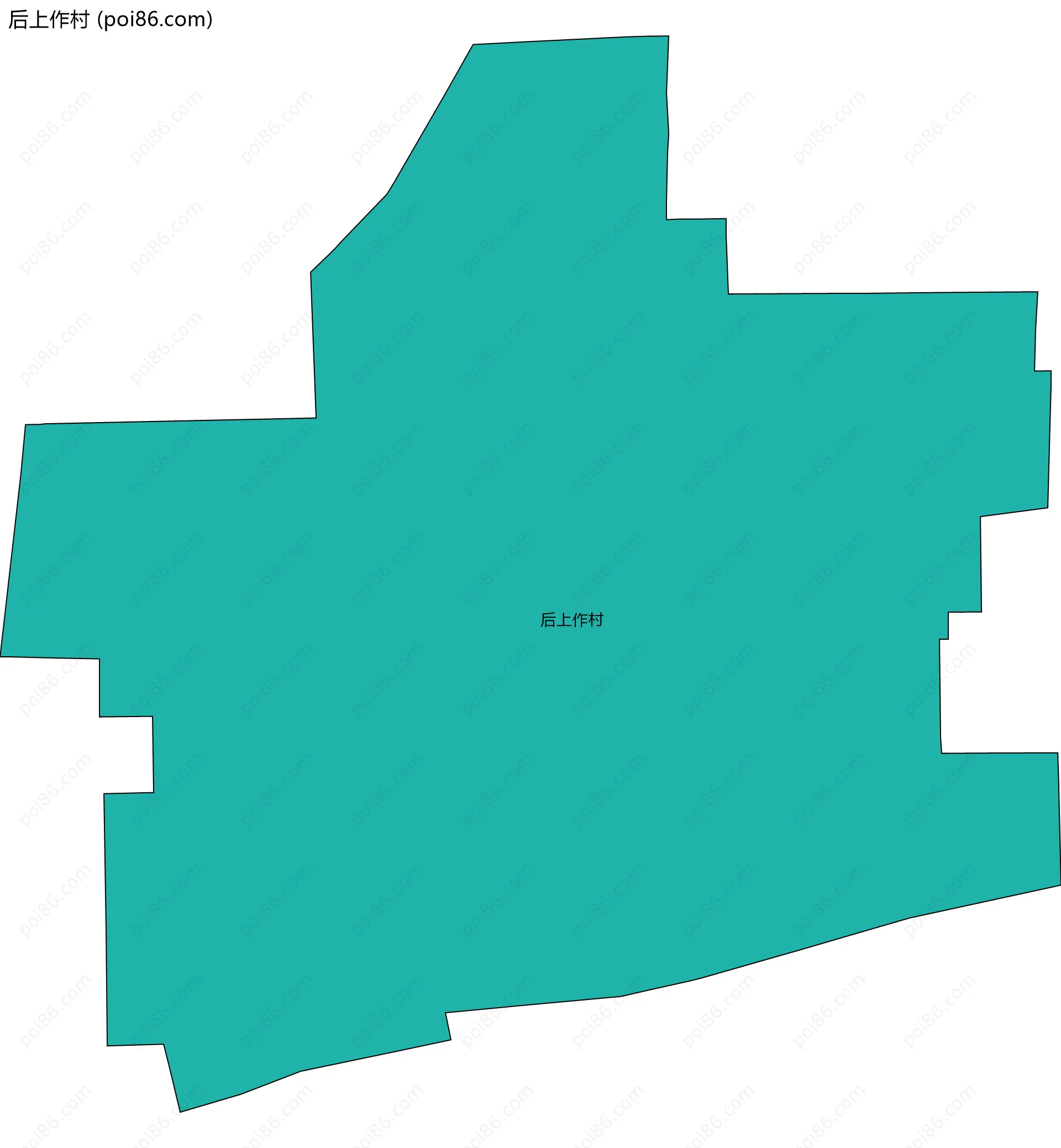 后上作村边界地图