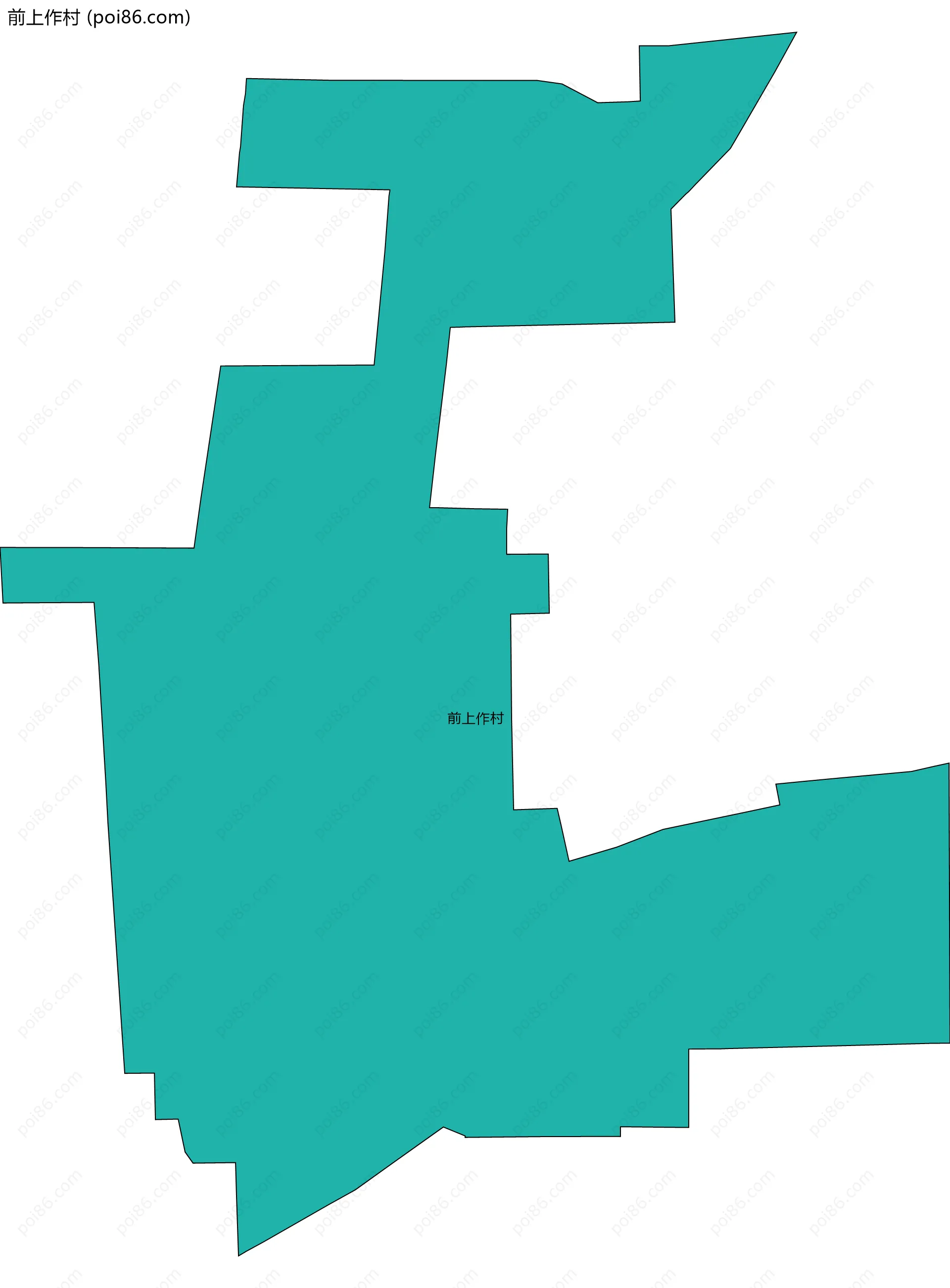 前上作村边界地图