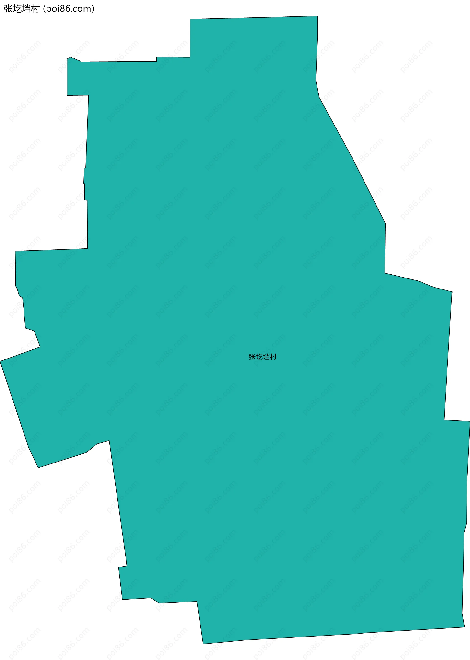 张圪垱村边界地图