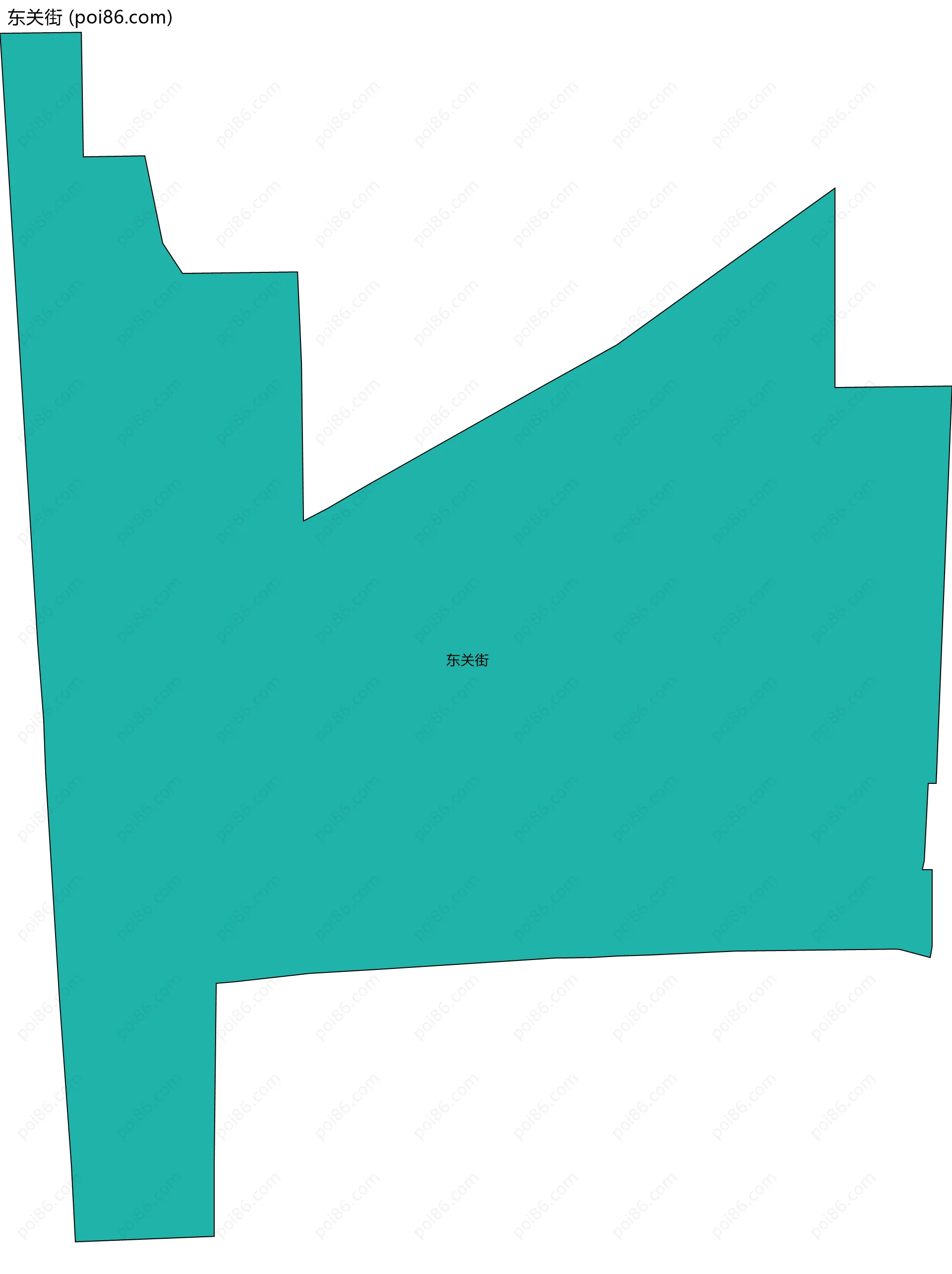东关街边界地图
