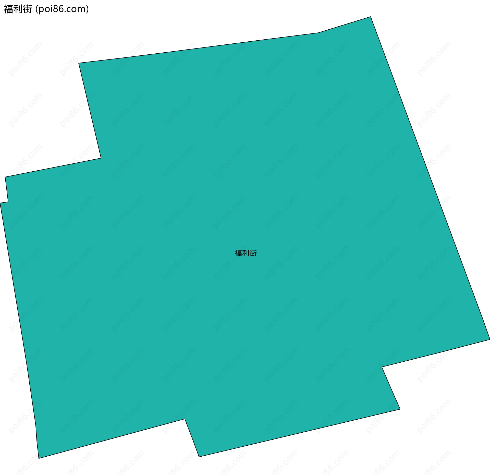 福利街边界地图