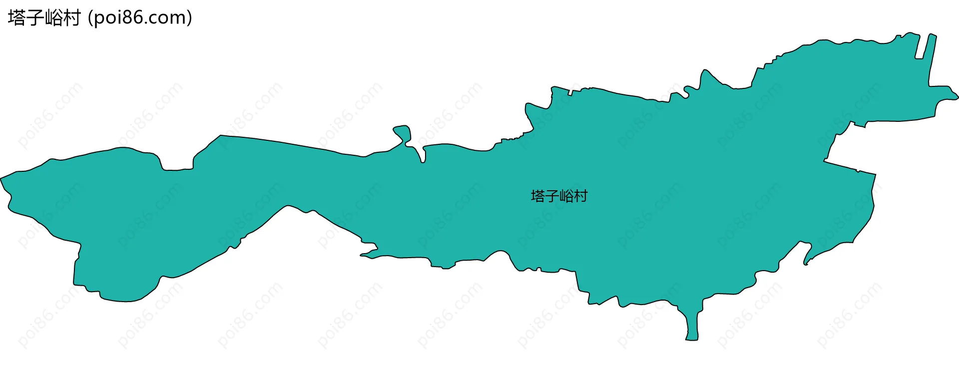塔子峪村边界地图