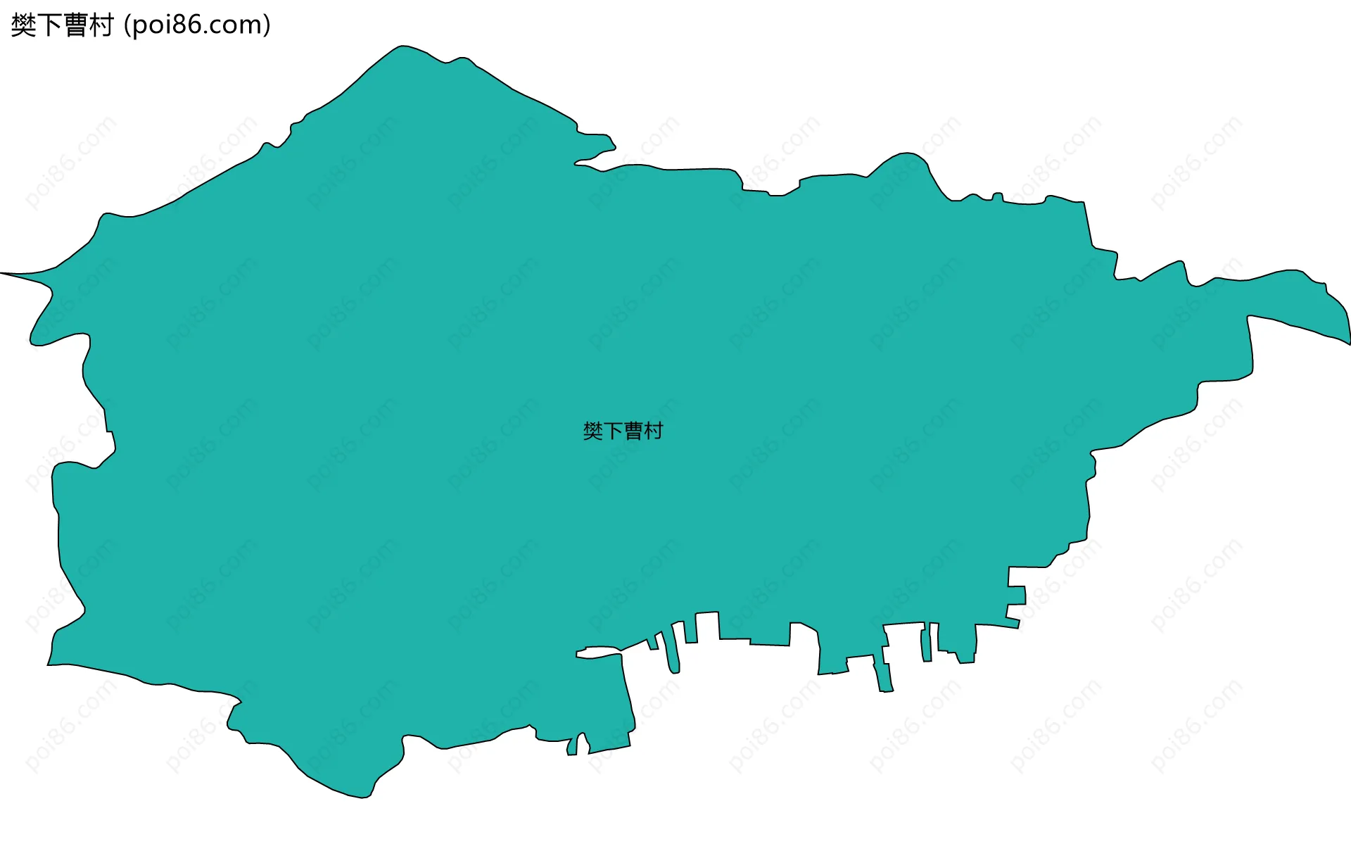 樊下曹村边界地图