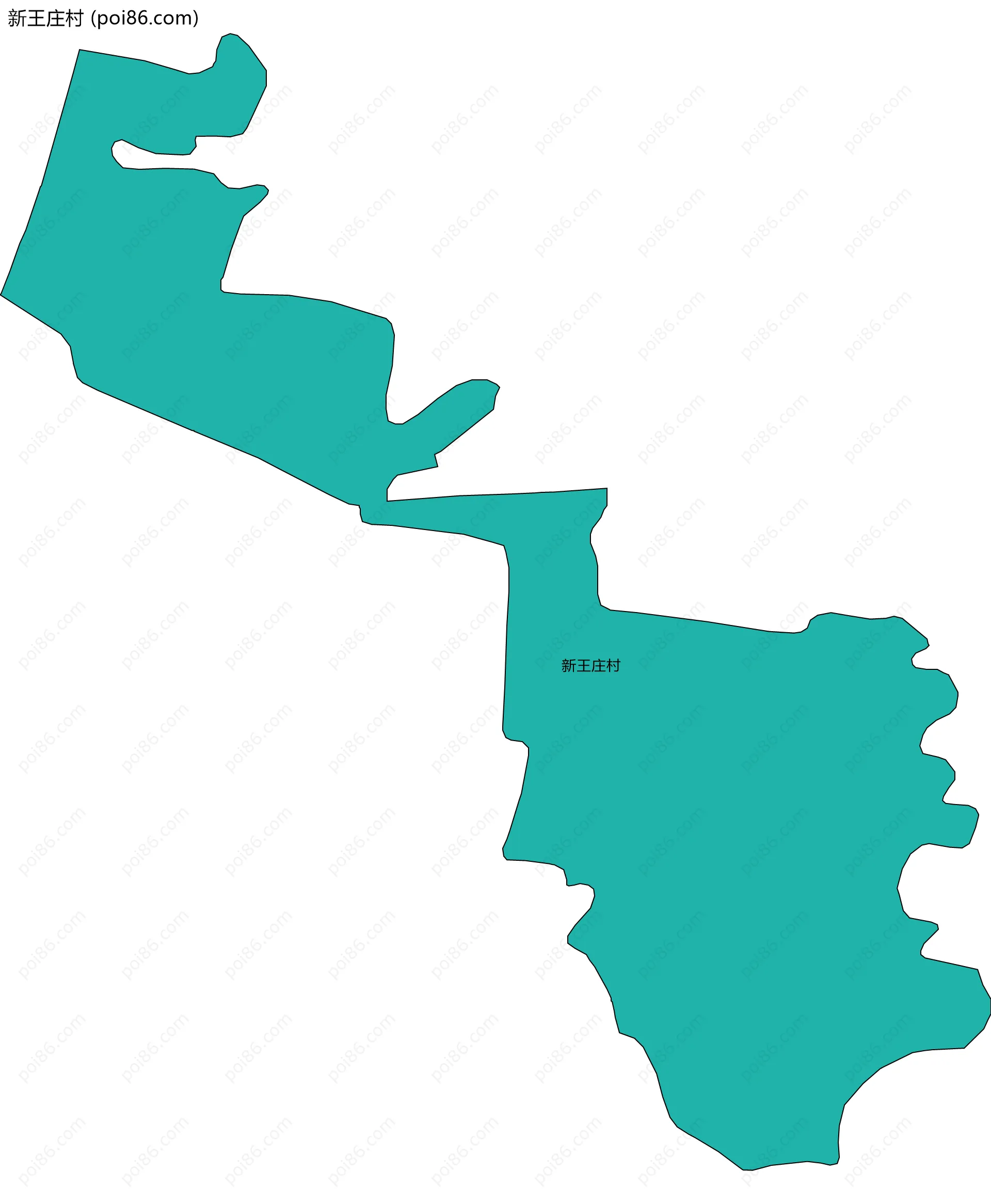 新王庄村边界地图