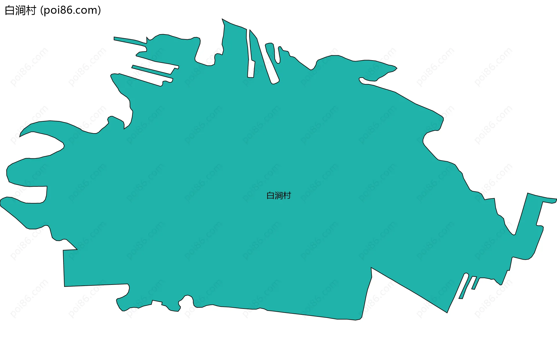 白涧村边界地图