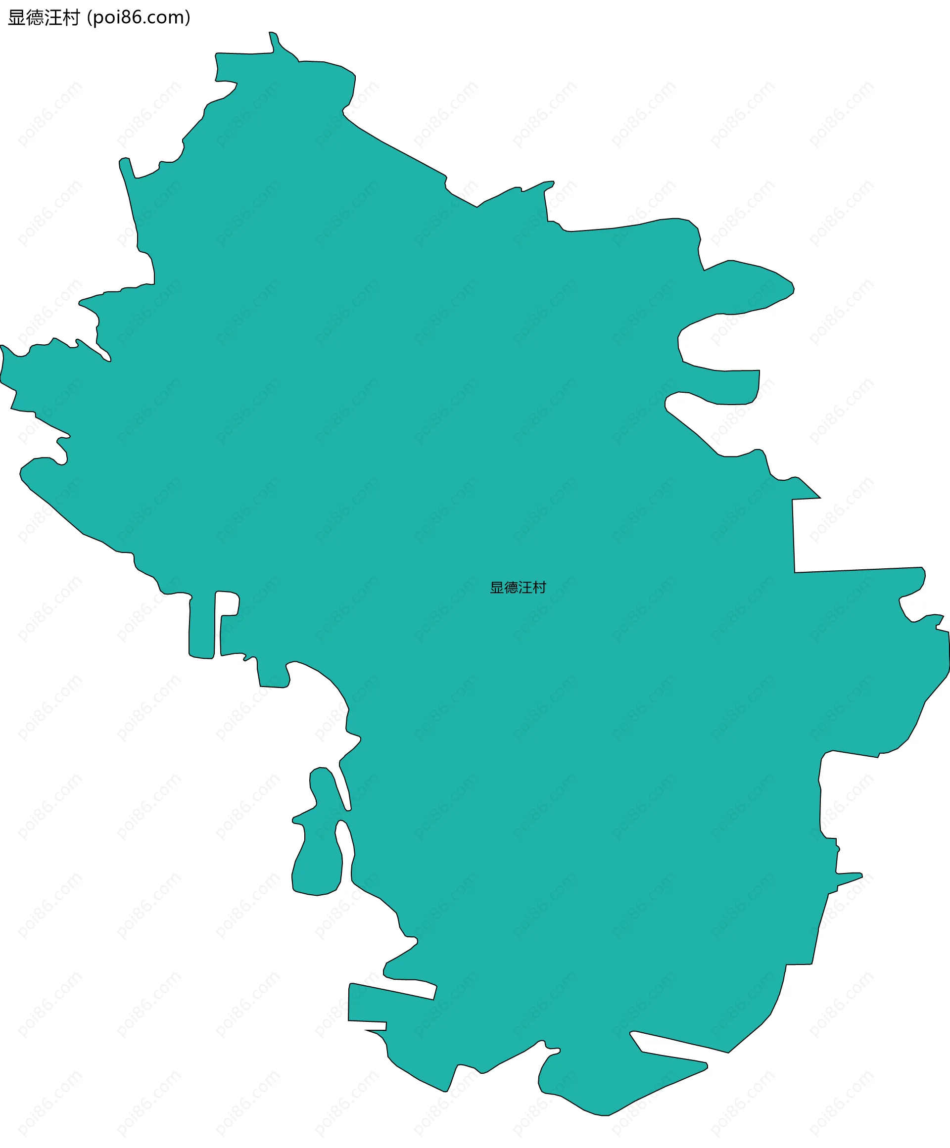 显德汪村边界地图