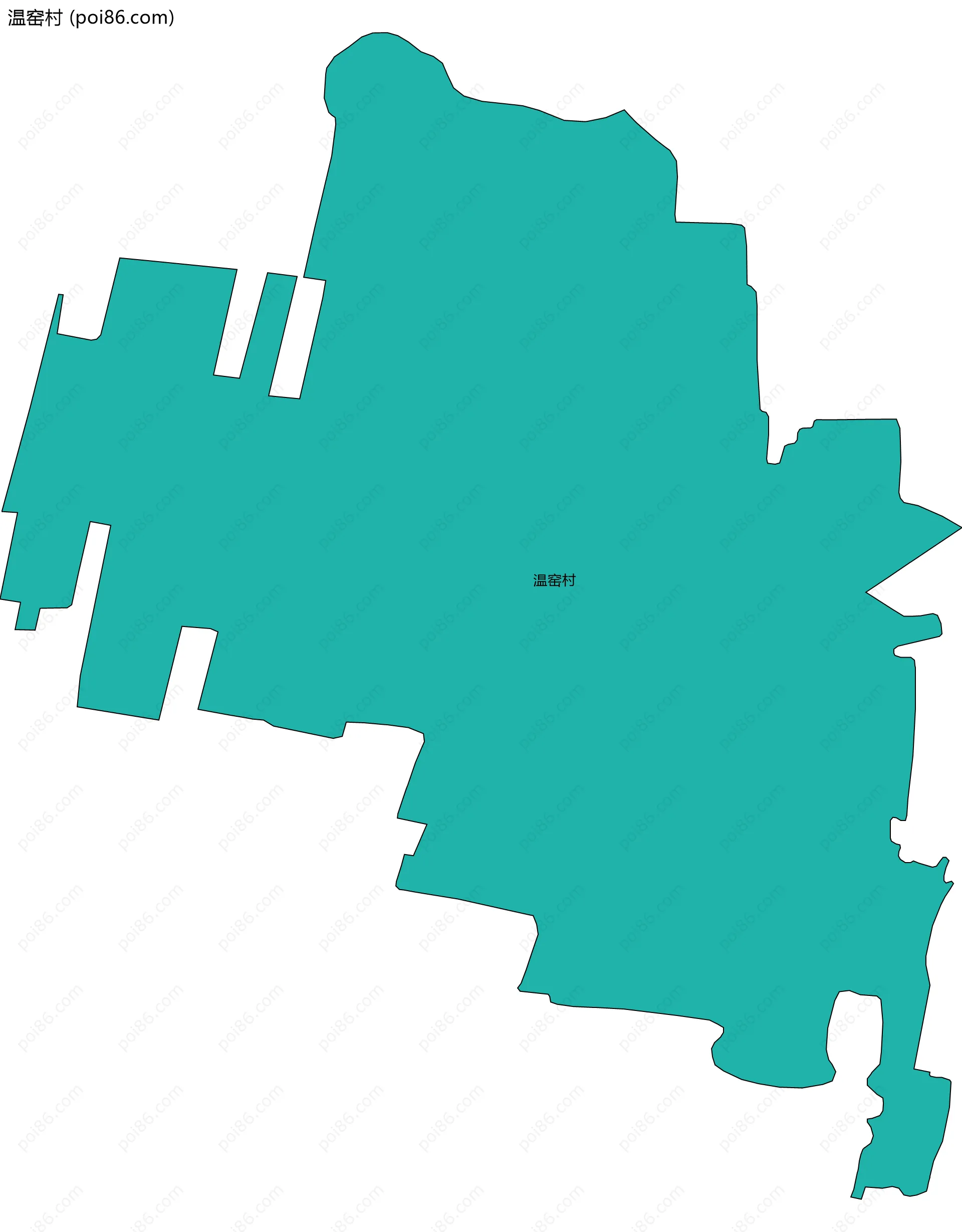 温窑村边界地图