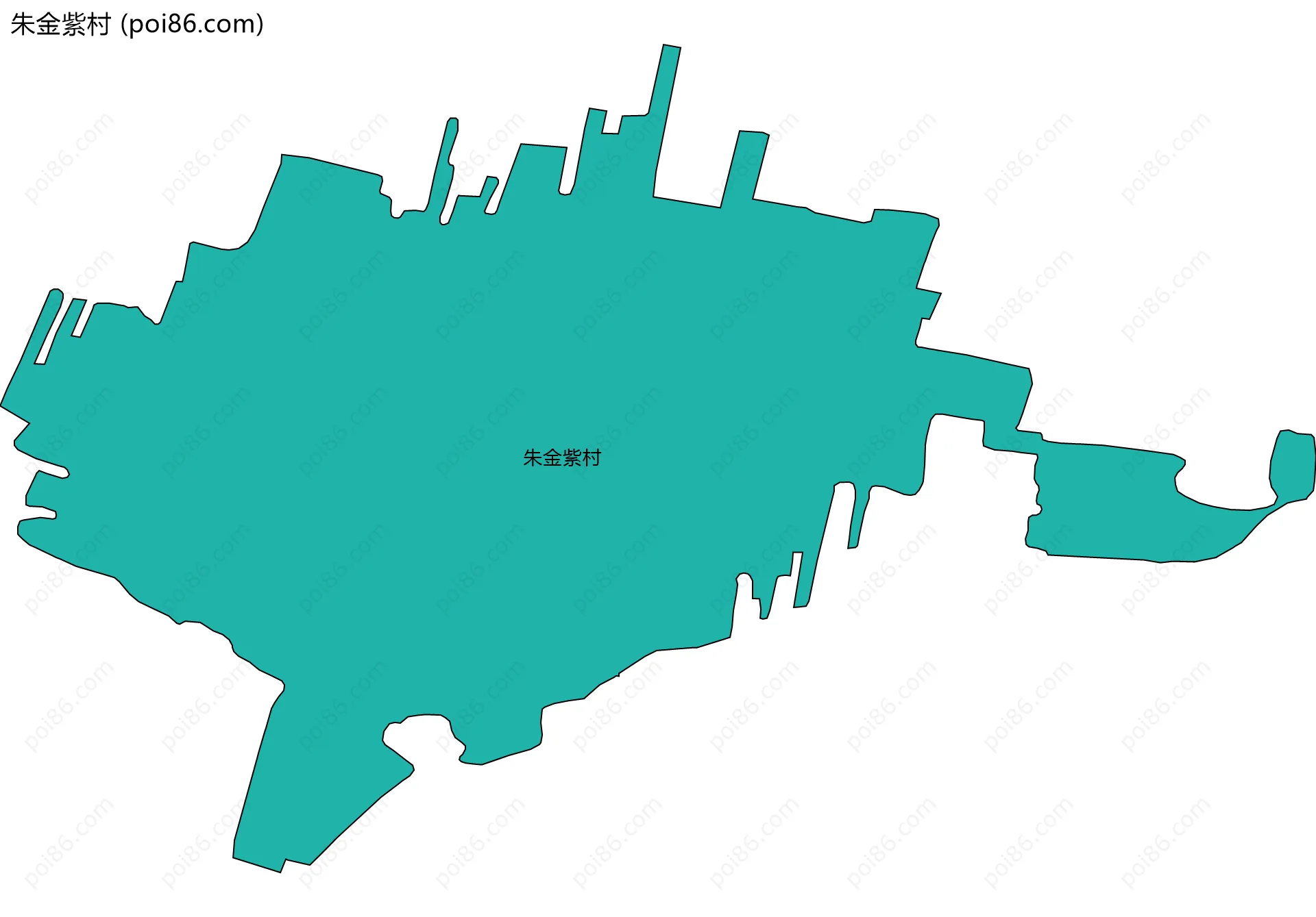 朱金紫村边界地图