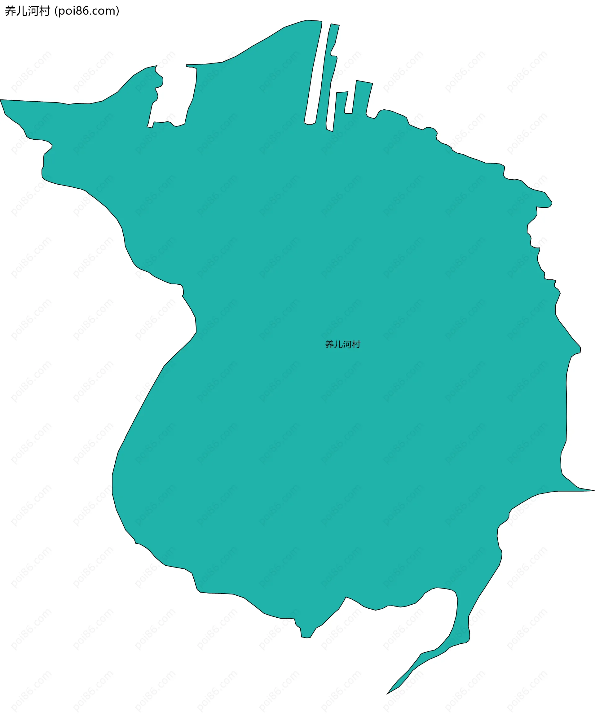养儿河村边界地图