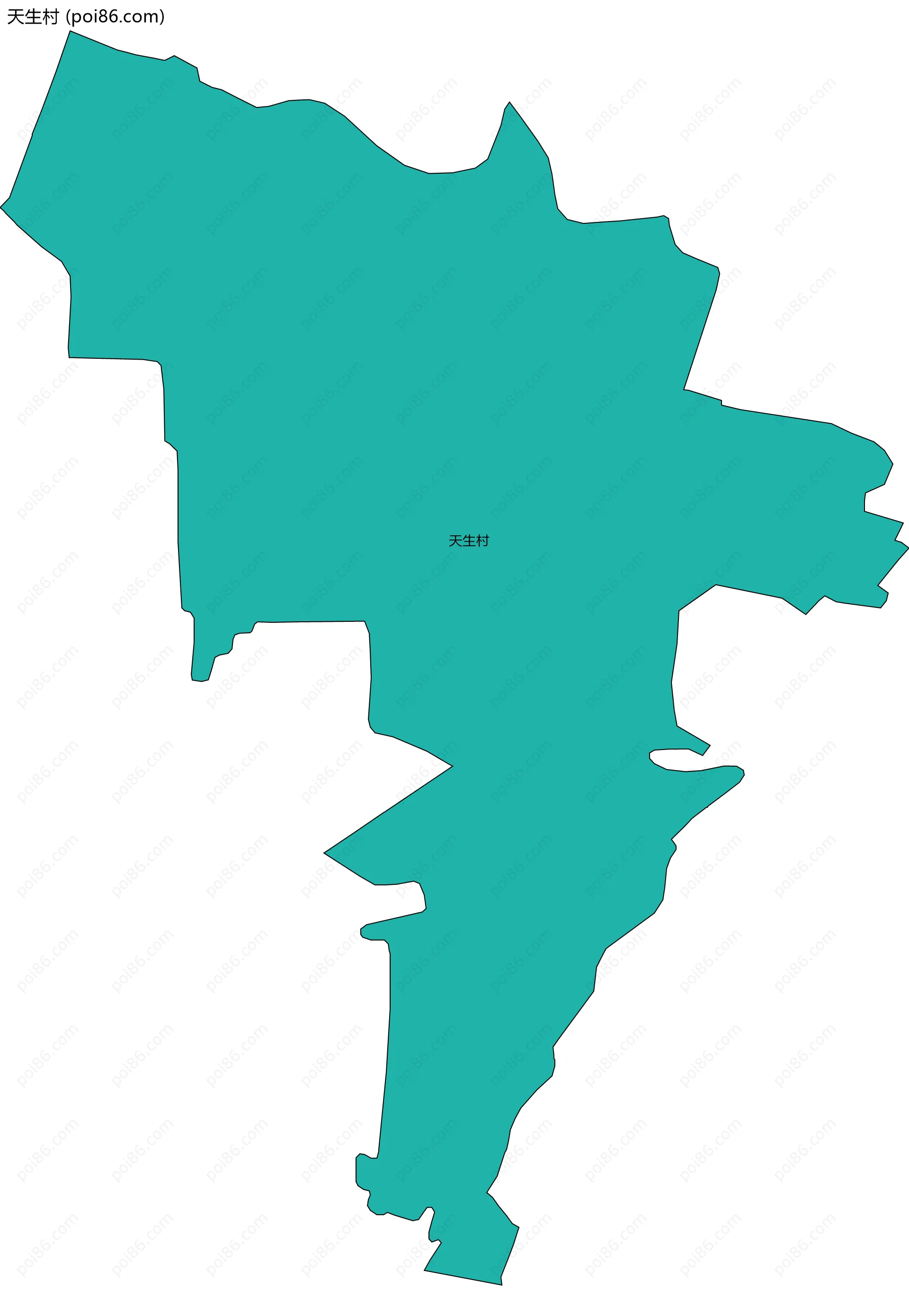 天生村边界地图