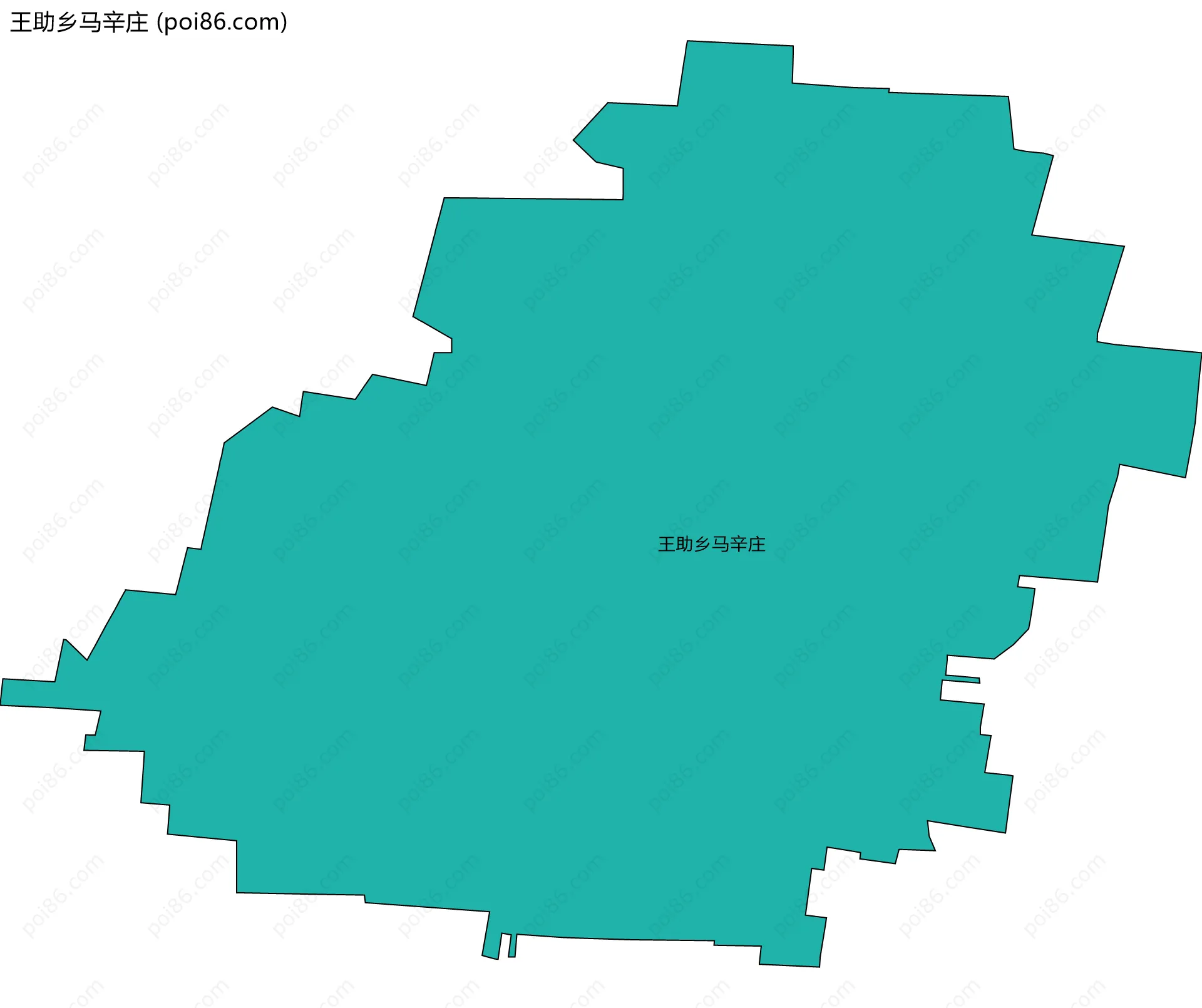 王助乡马辛庄边界地图