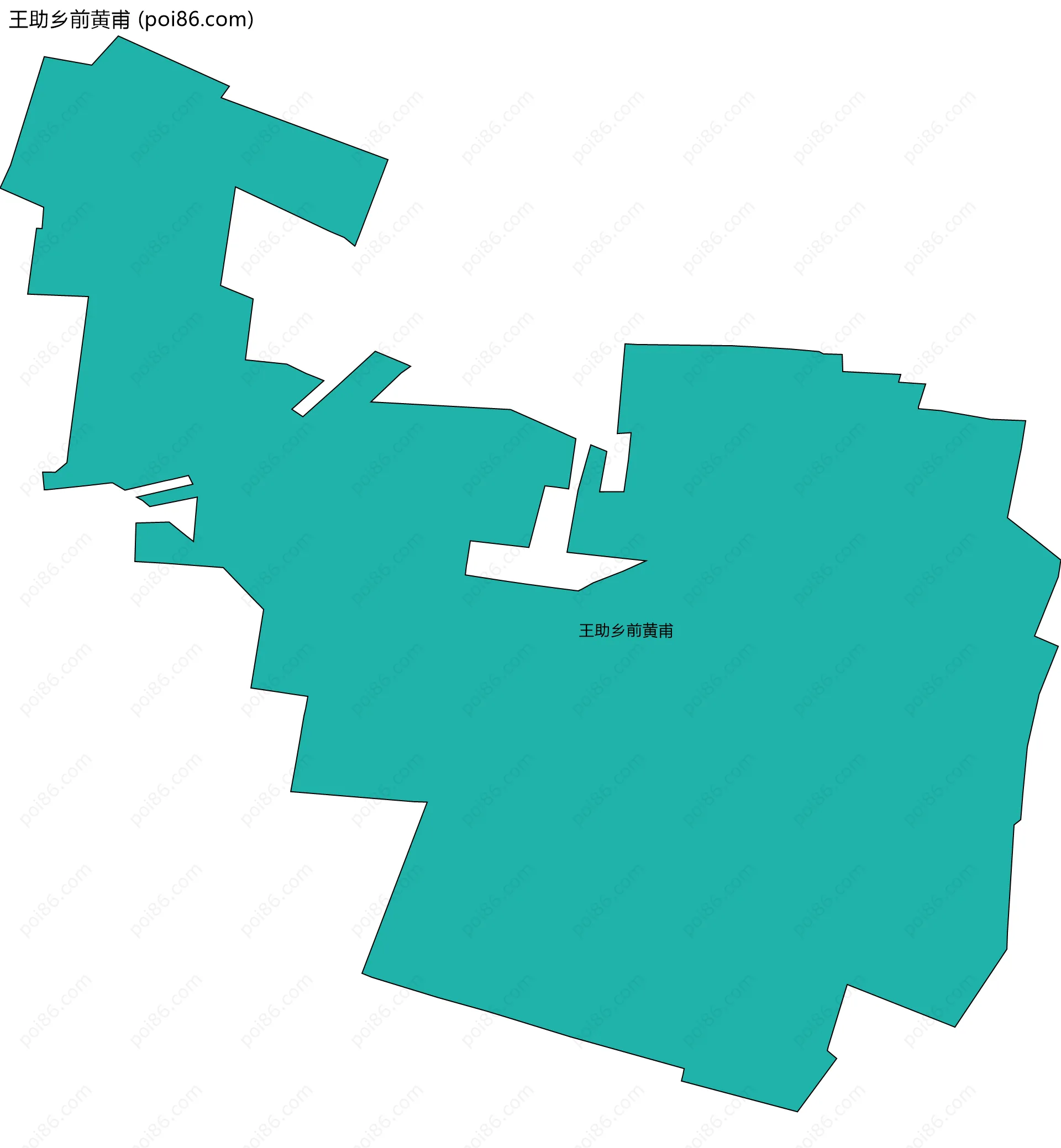 王助乡前黄甫边界地图