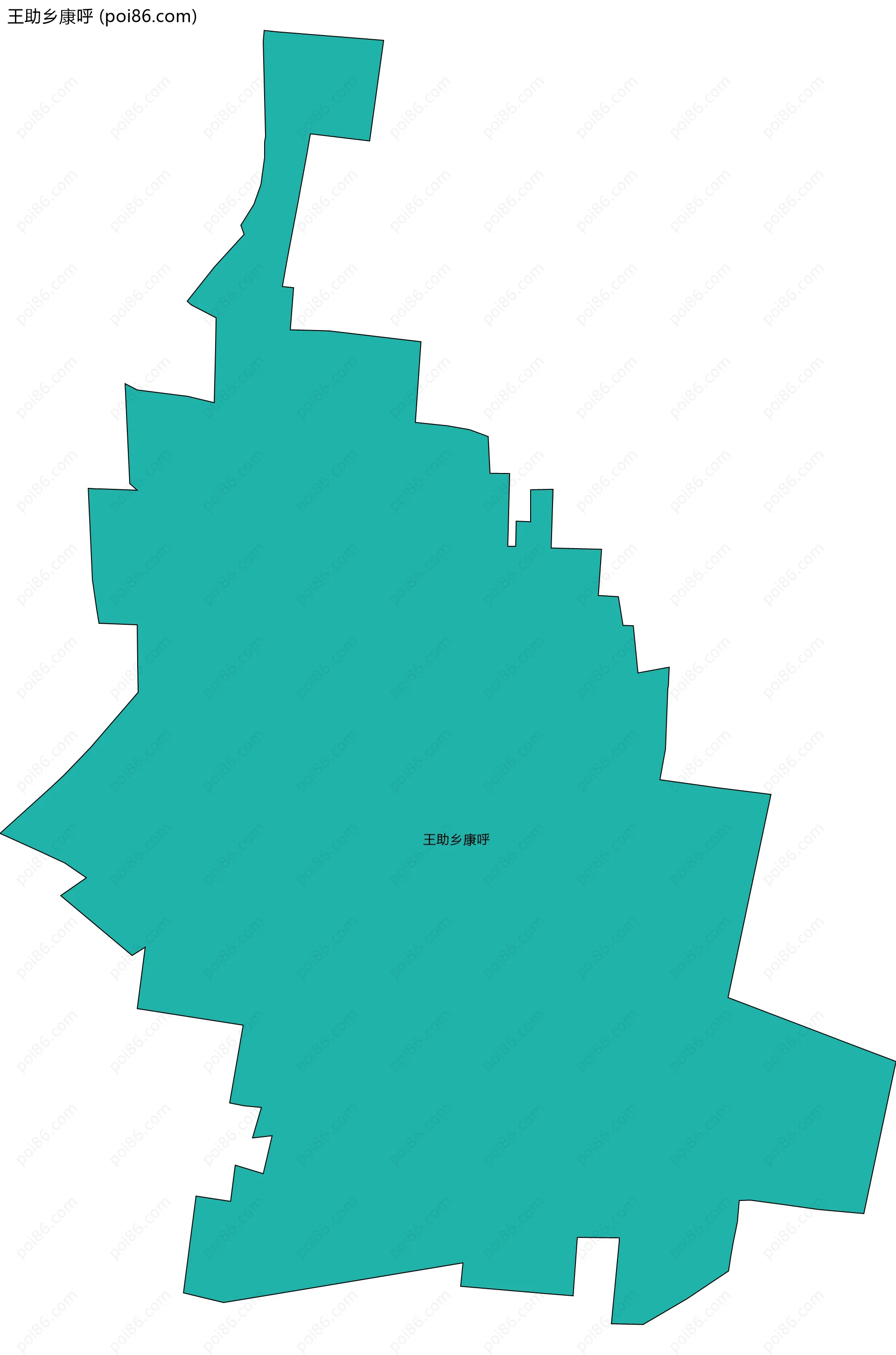 王助乡康呼边界地图