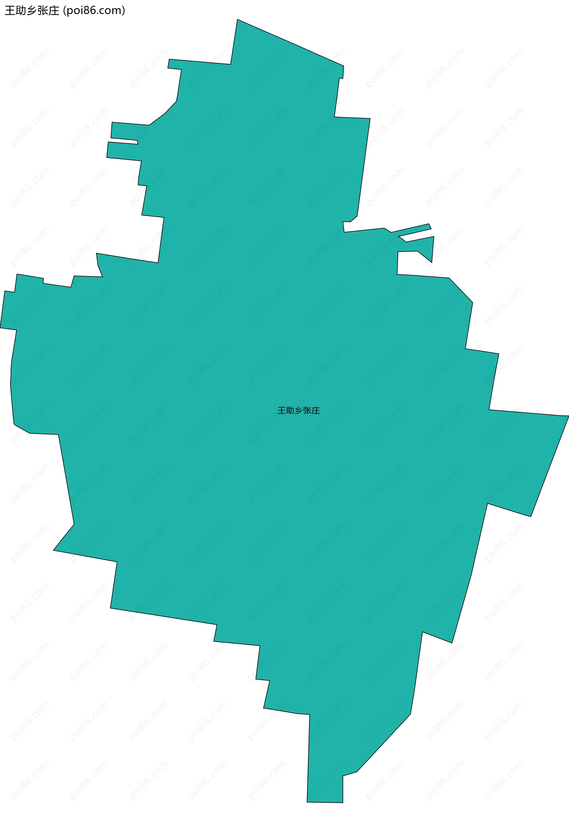 王助乡张庄边界地图