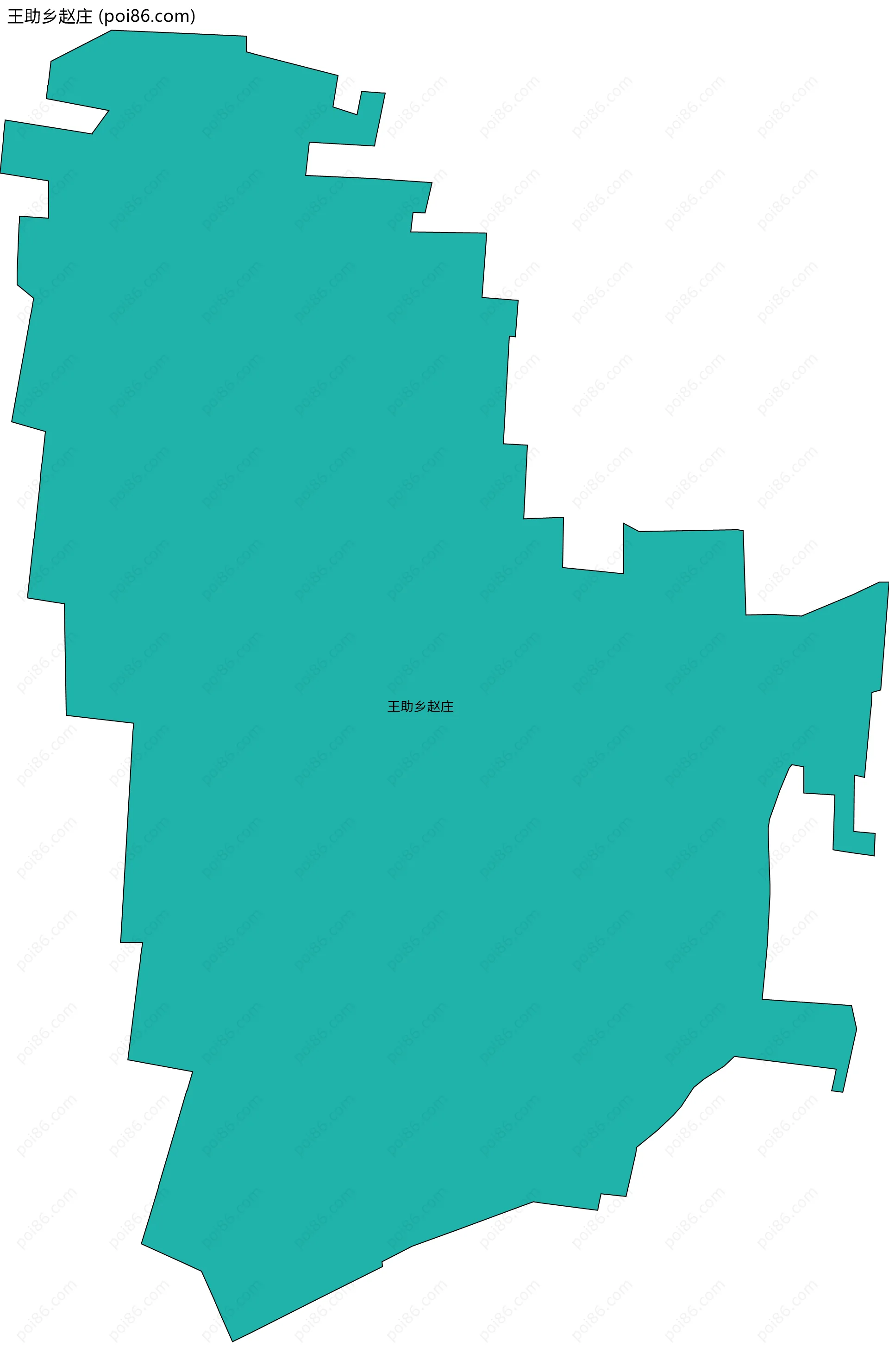 王助乡赵庄边界地图