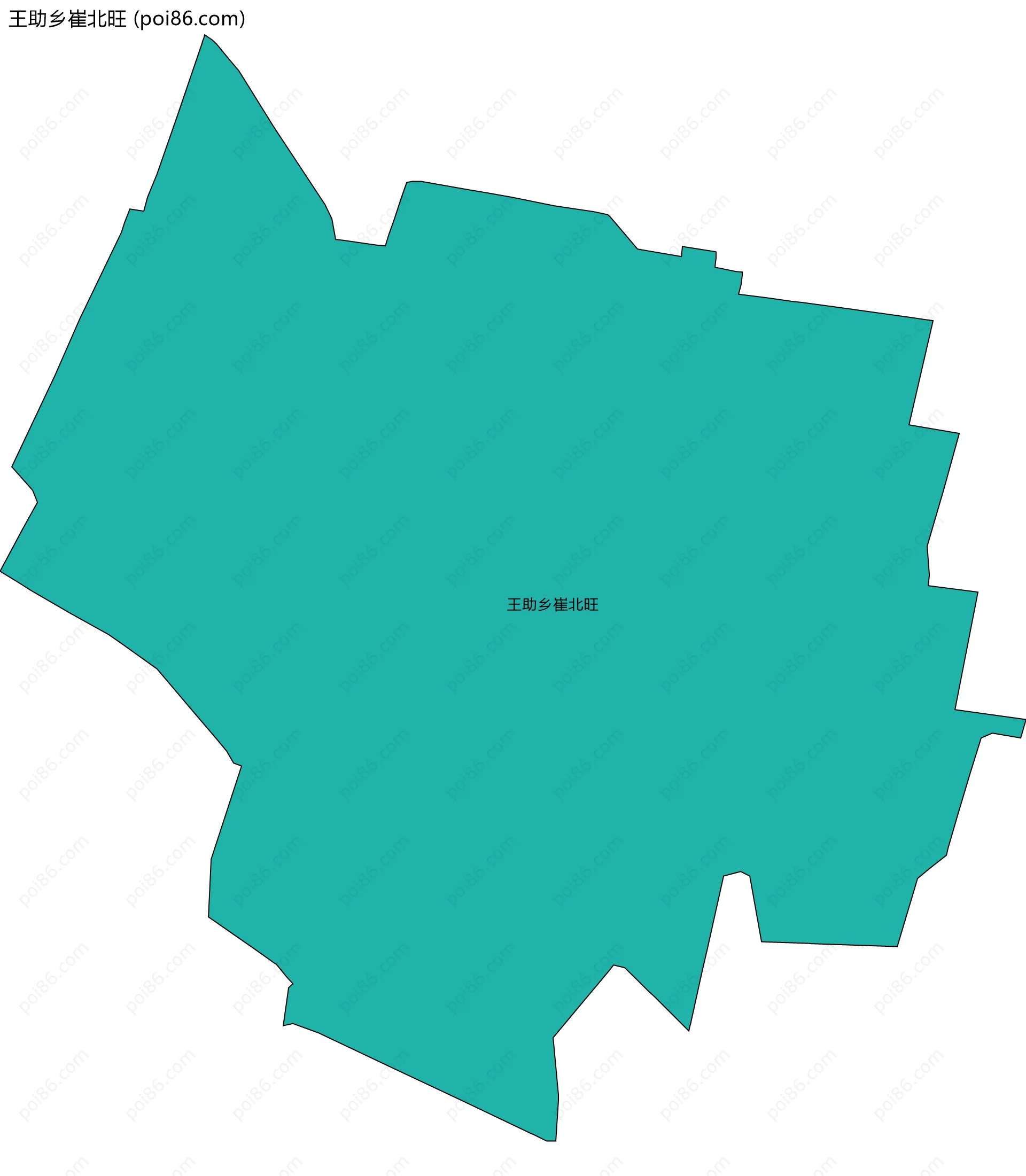 王助乡崔北旺边界地图