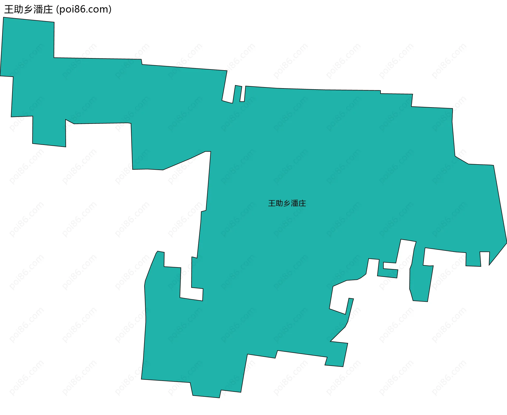 王助乡潘庄边界地图