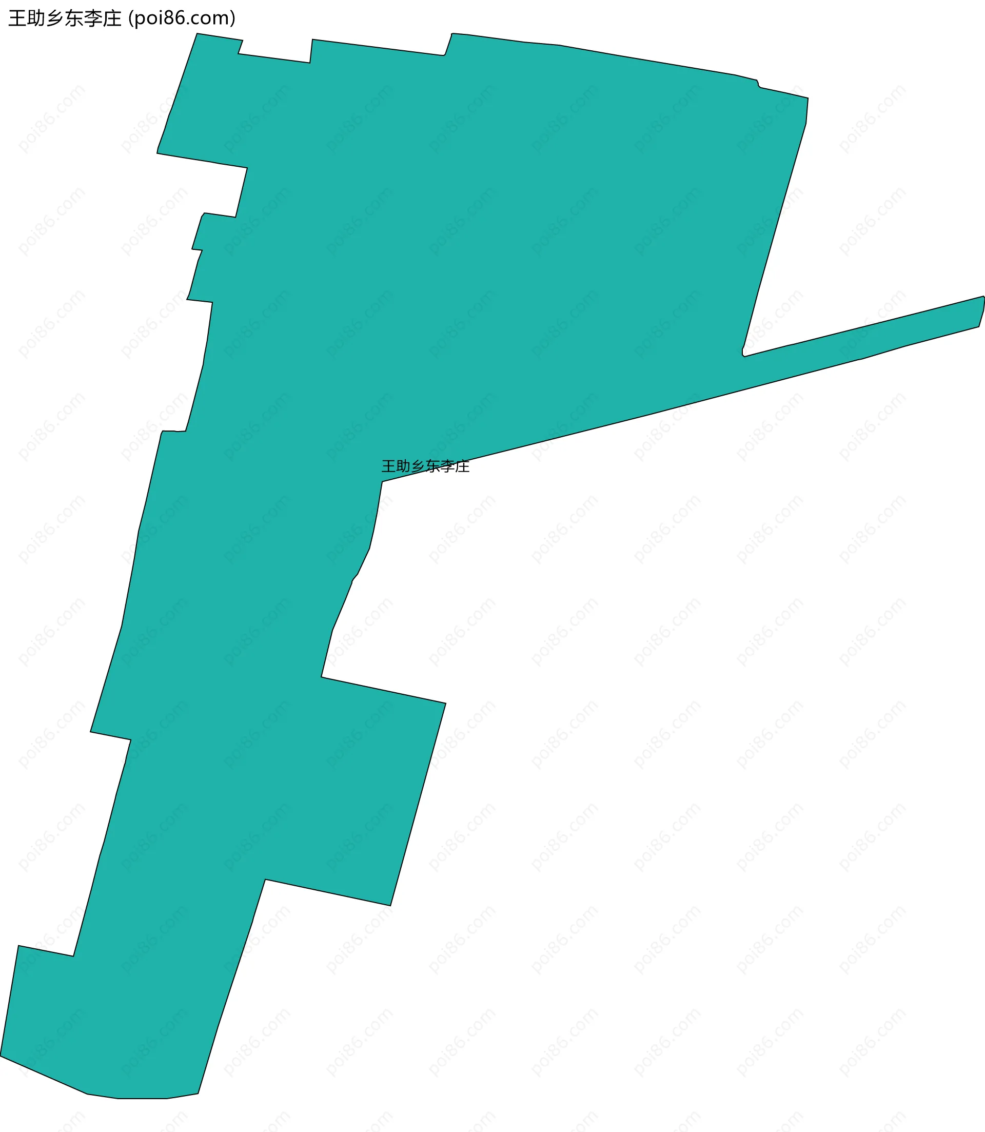 王助乡东李庄边界地图