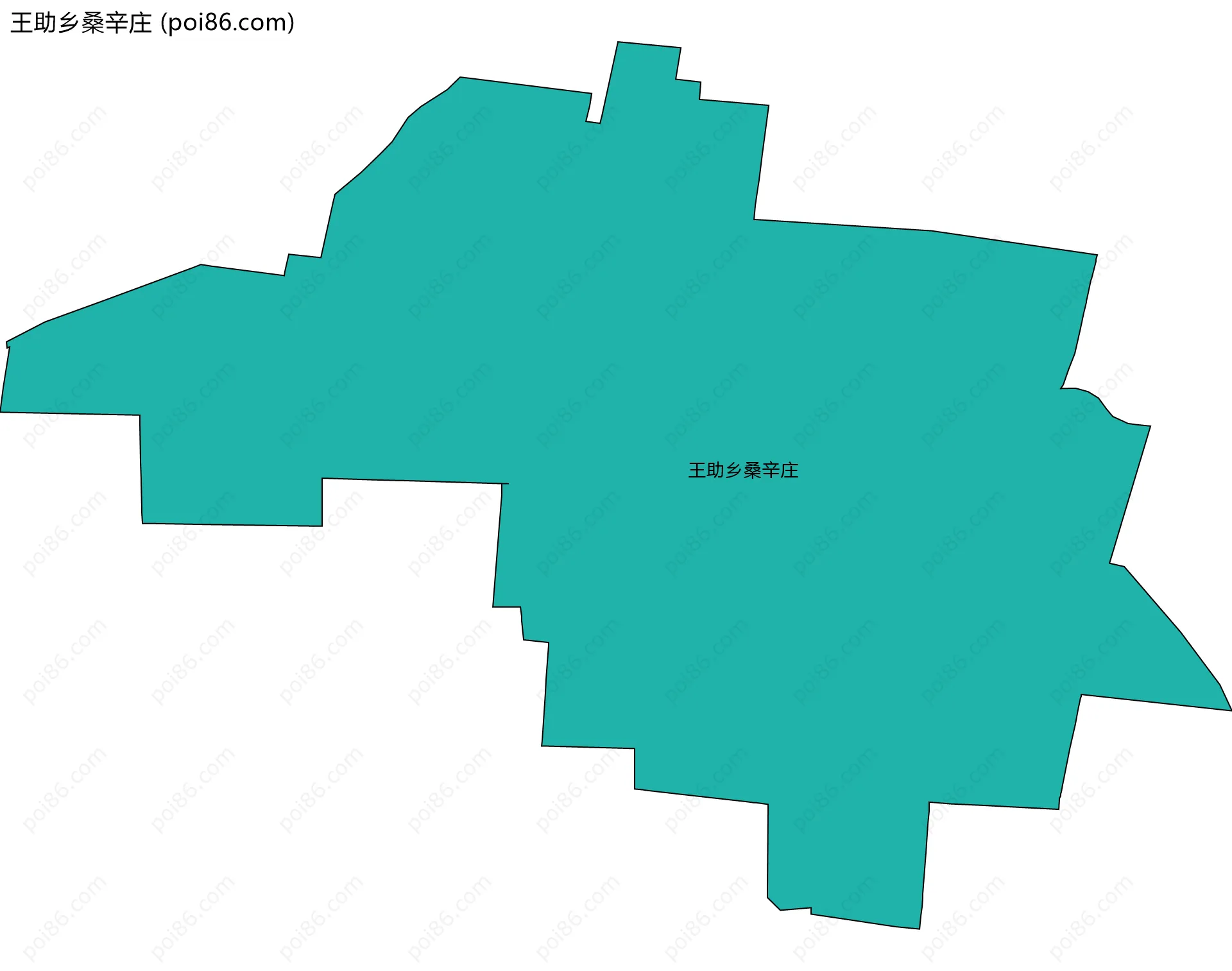 王助乡桑辛庄边界地图
