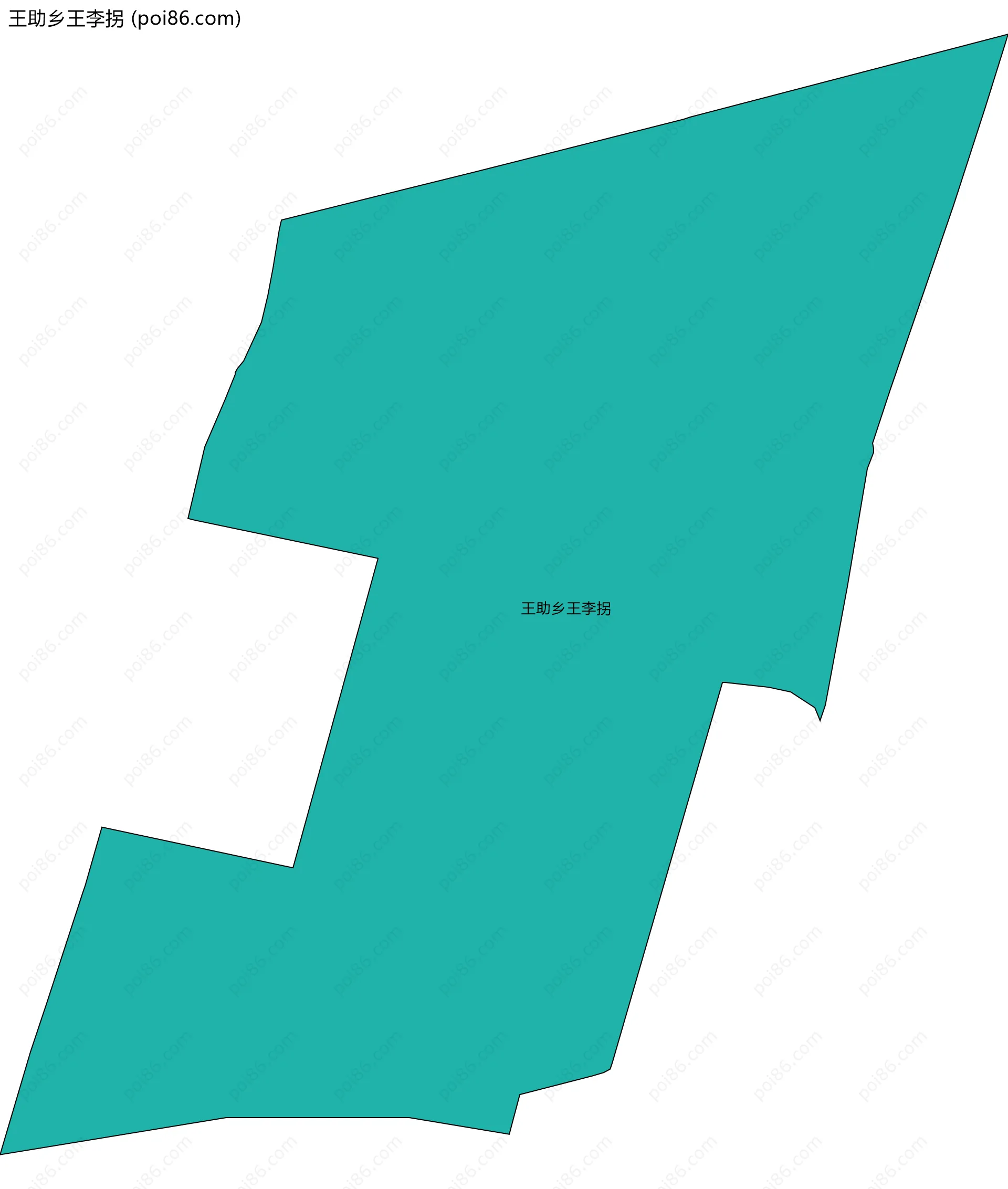 王助乡王李拐边界地图