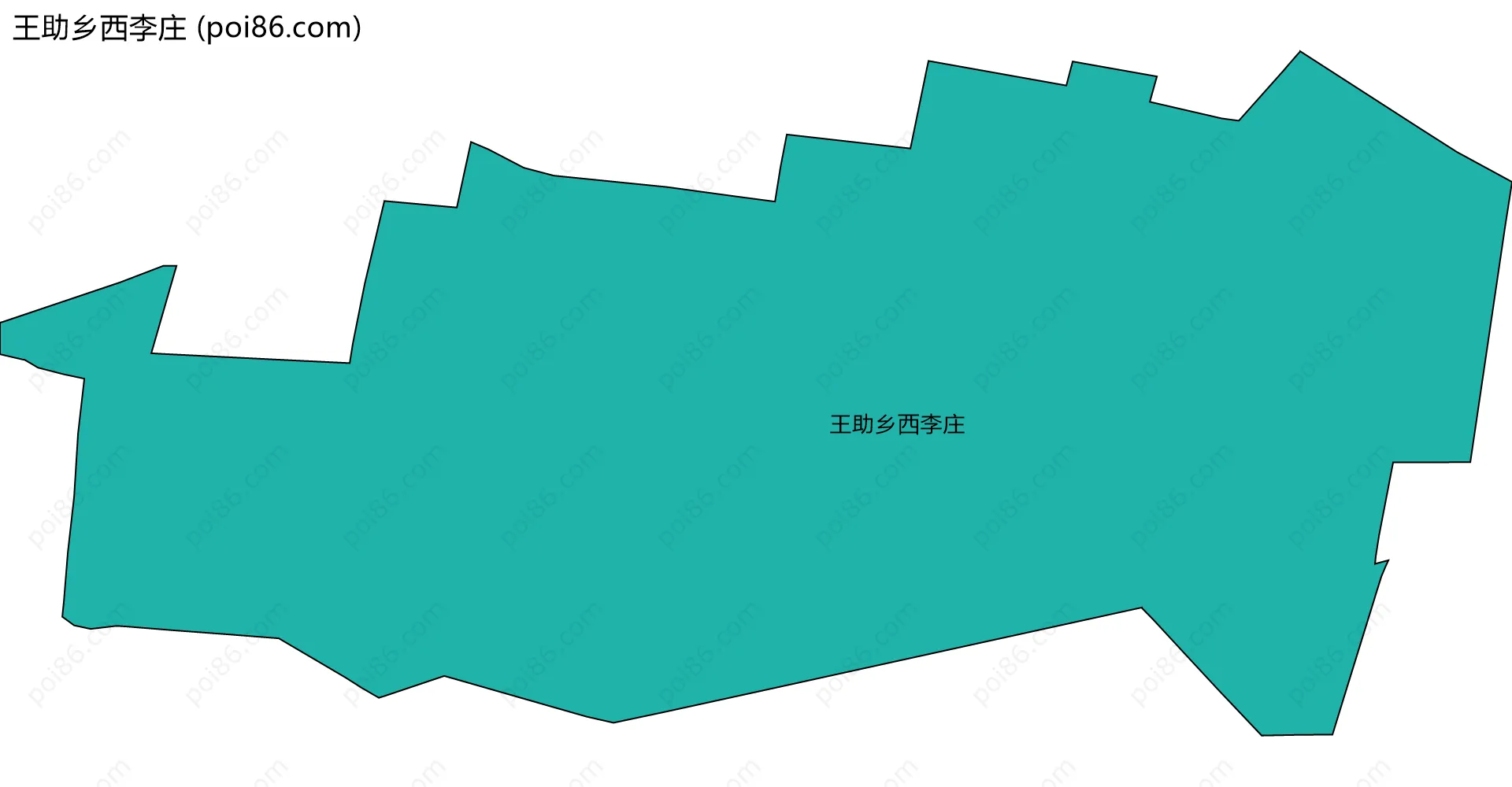 王助乡西李庄边界地图