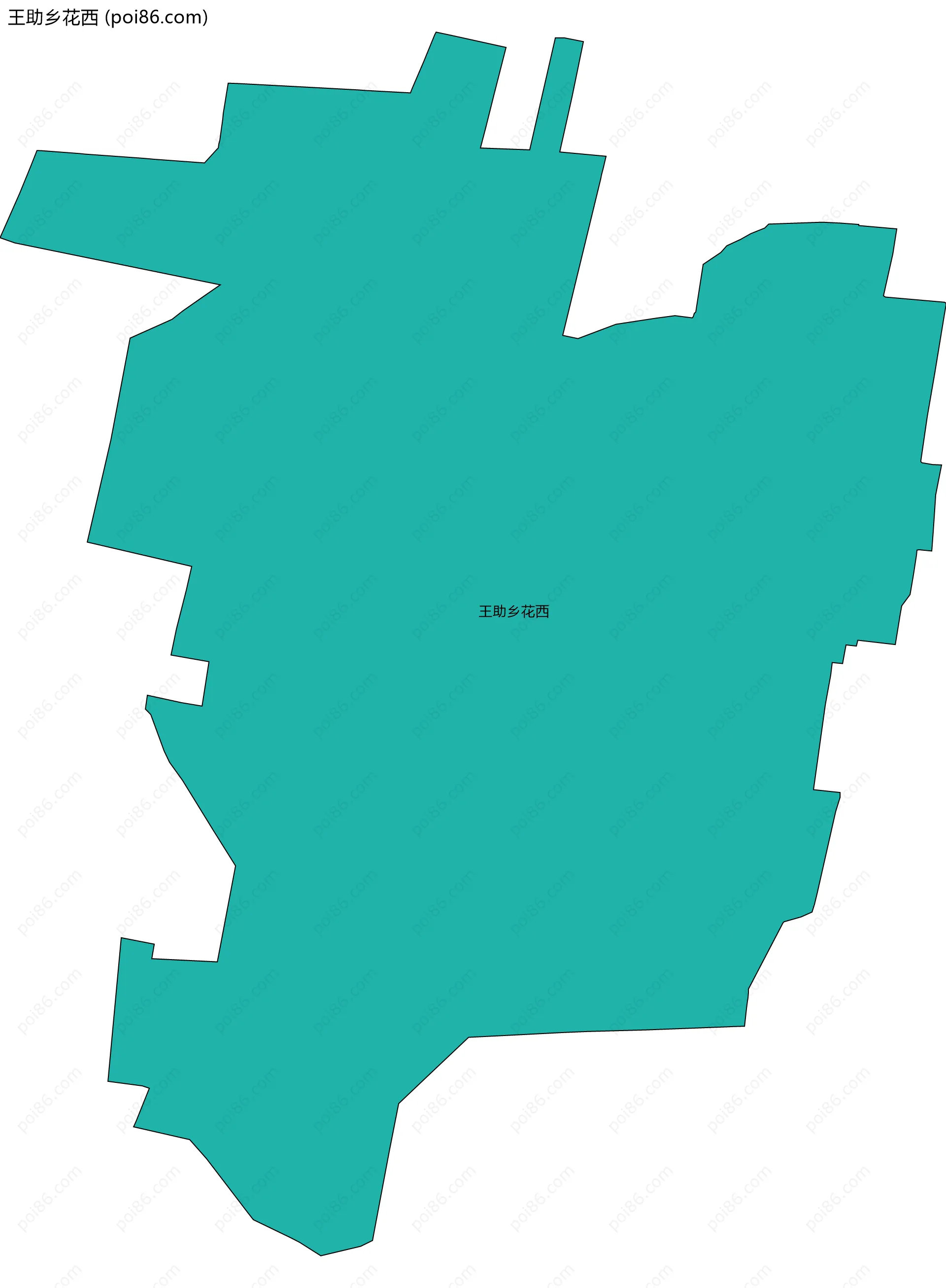 王助乡花西边界地图