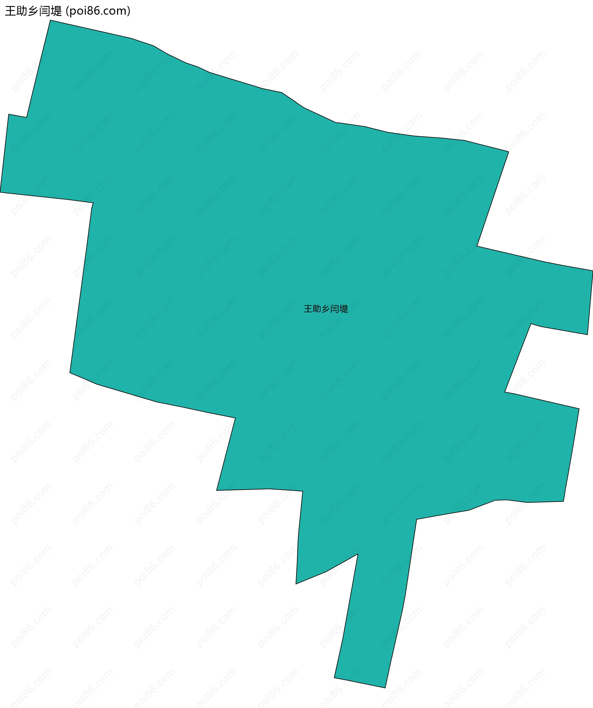 王助乡闫堤边界地图