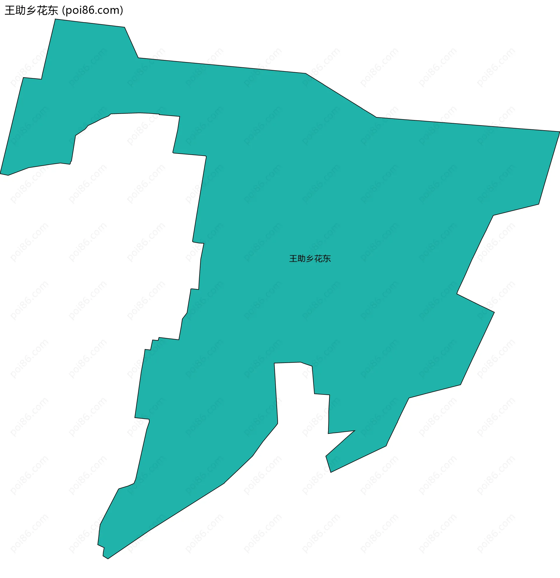 王助乡花东边界地图