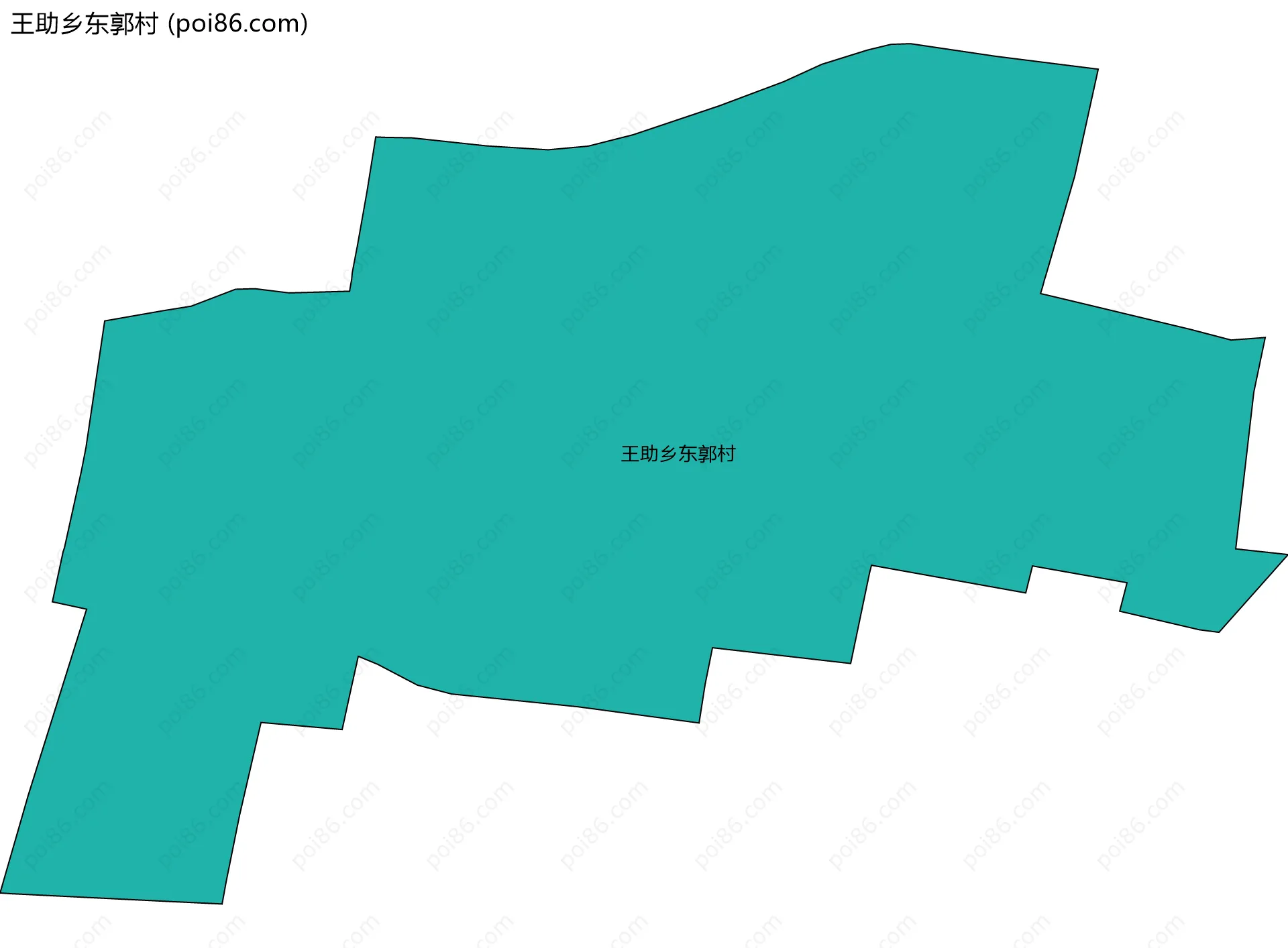 王助乡东郭村边界地图