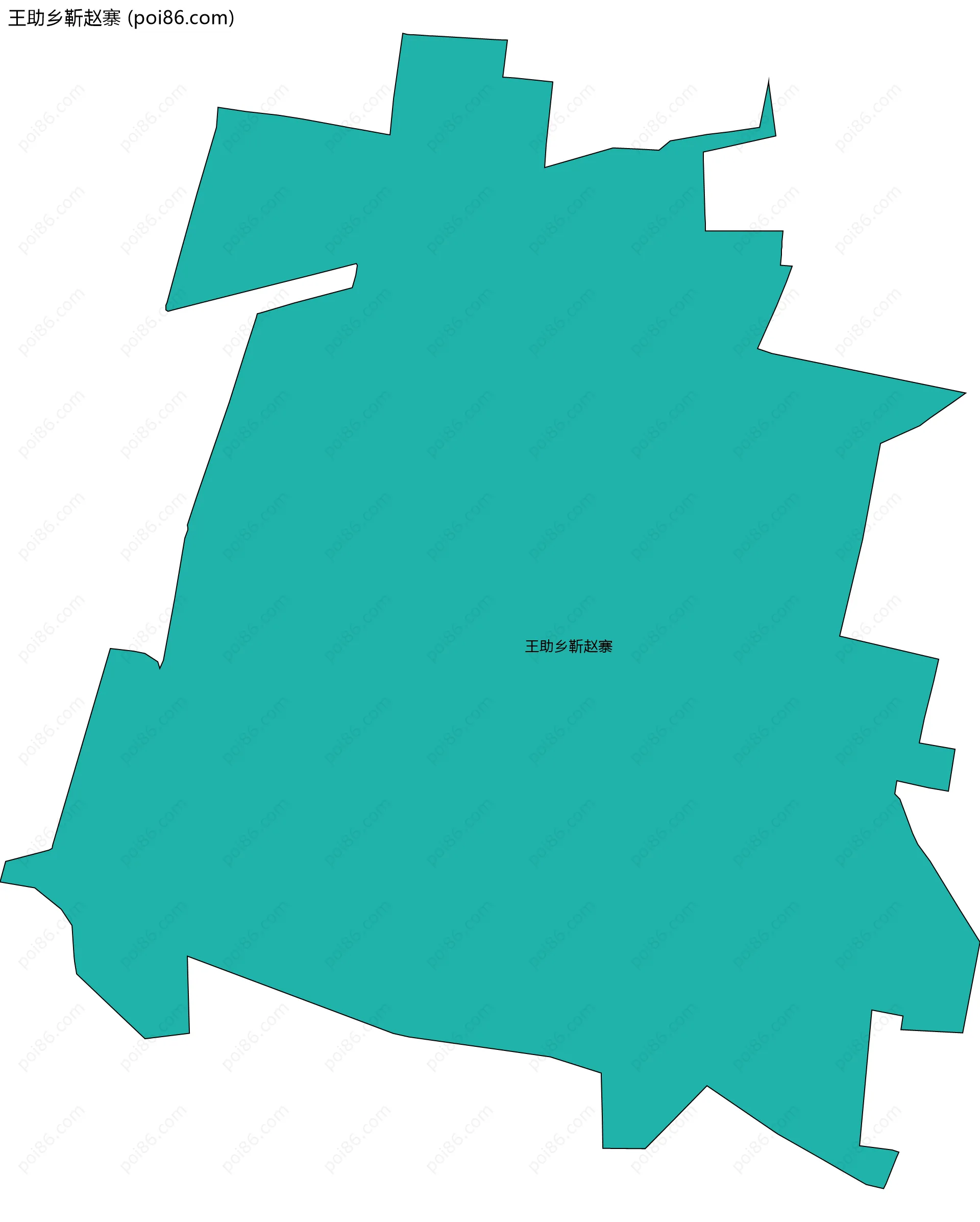 王助乡靳赵寨边界地图