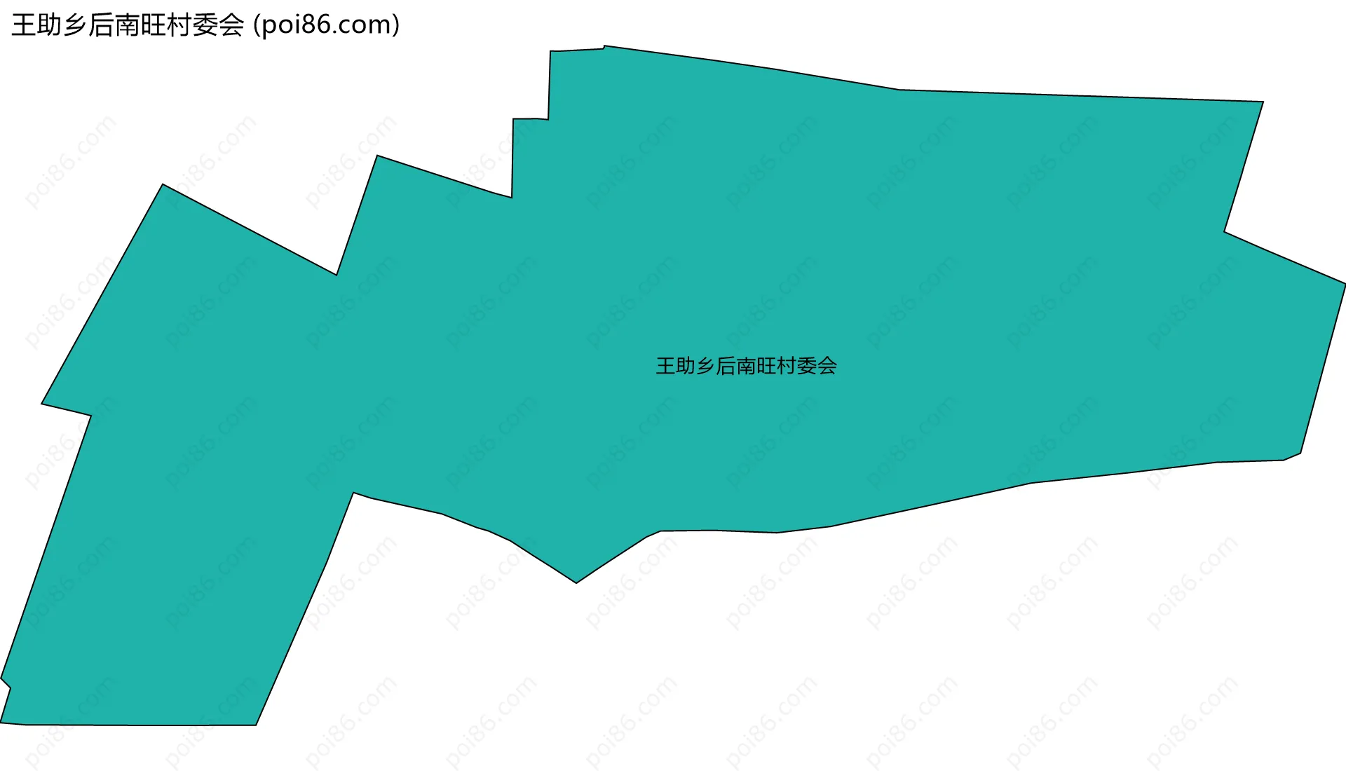 王助乡后南旺村委会边界地图