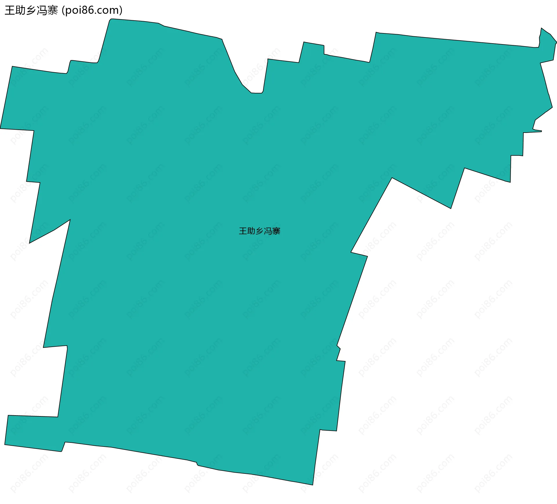 王助乡冯寨边界地图