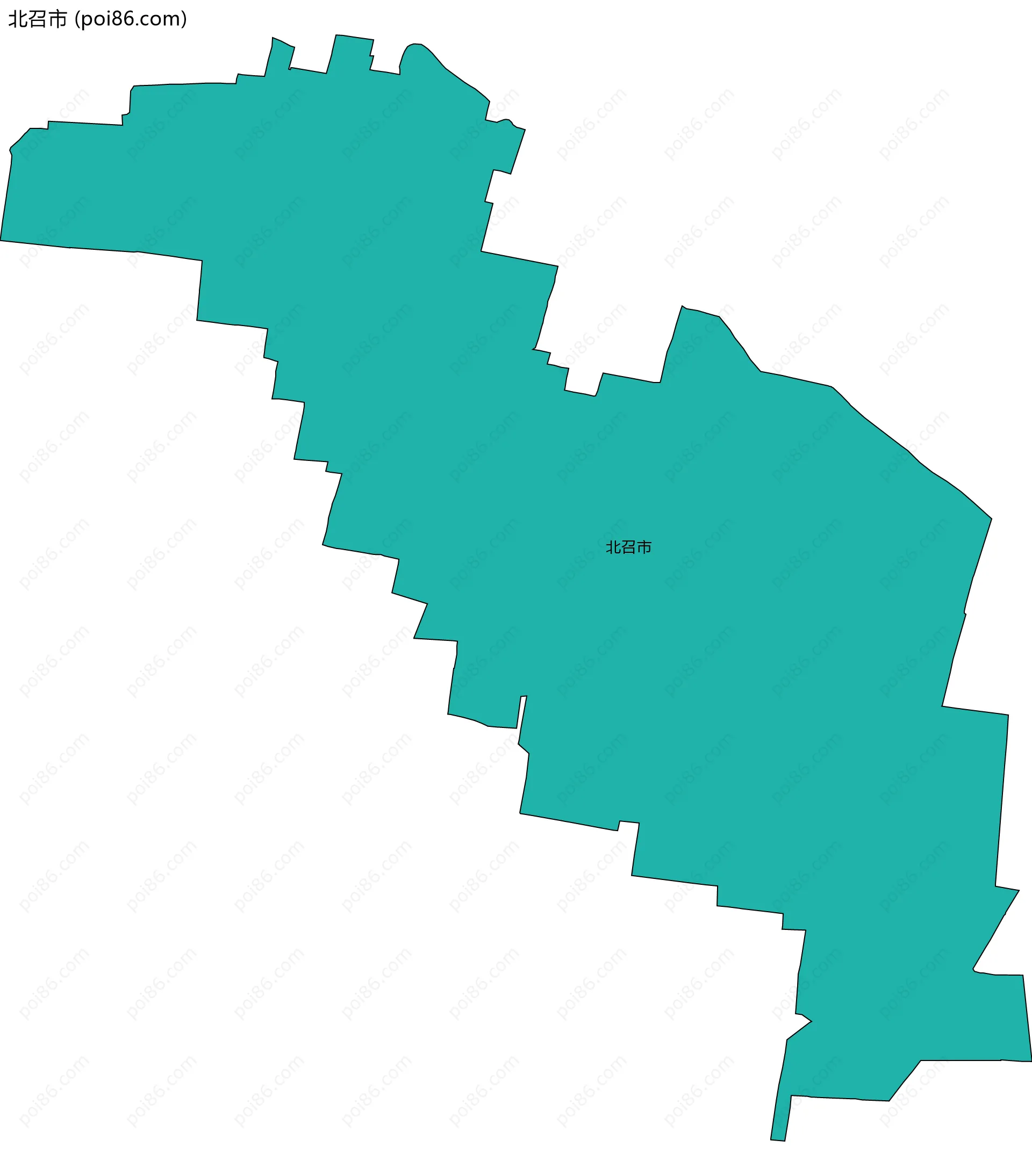 北召市边界地图