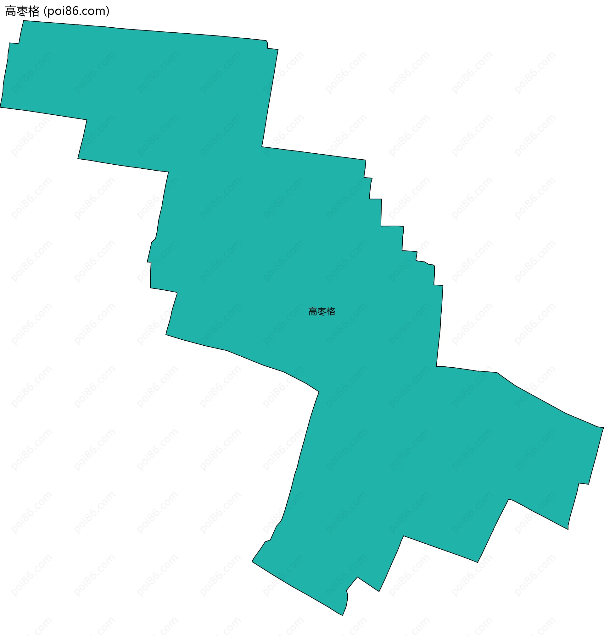 高枣格边界地图