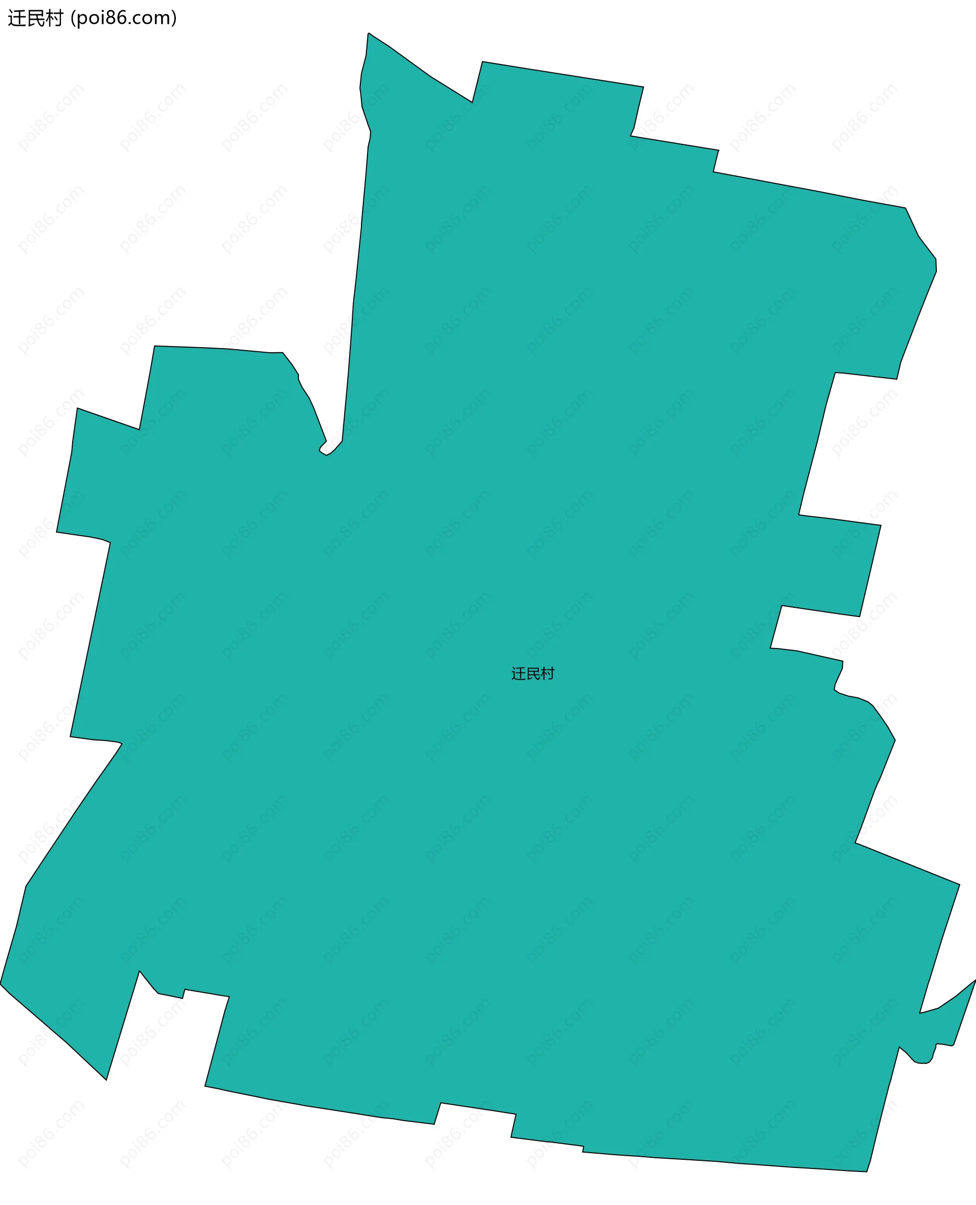 迁民村边界地图
