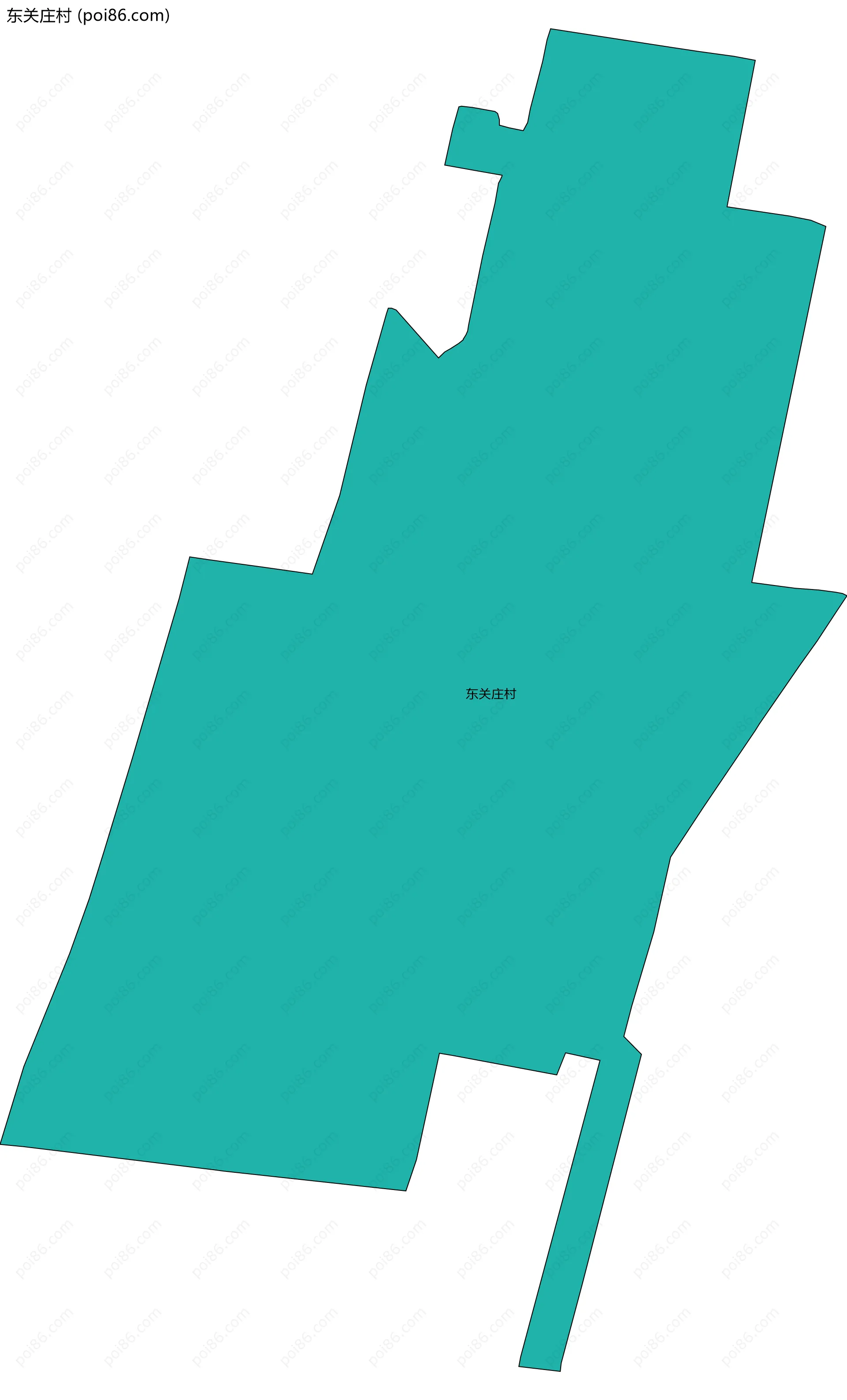 东关庄村边界地图